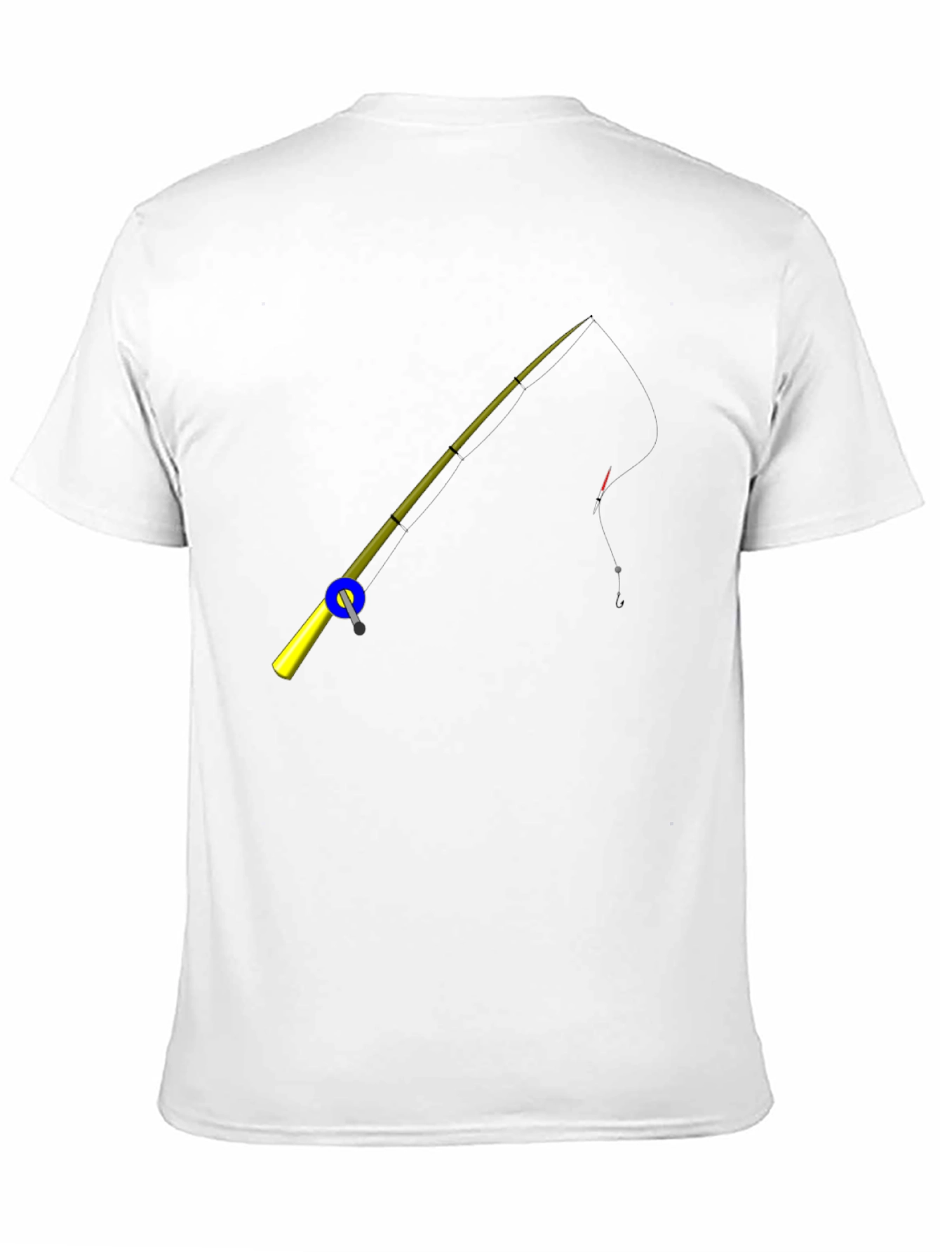 Fishing Rod Graphic Tee - Black Cotton T-Shirt