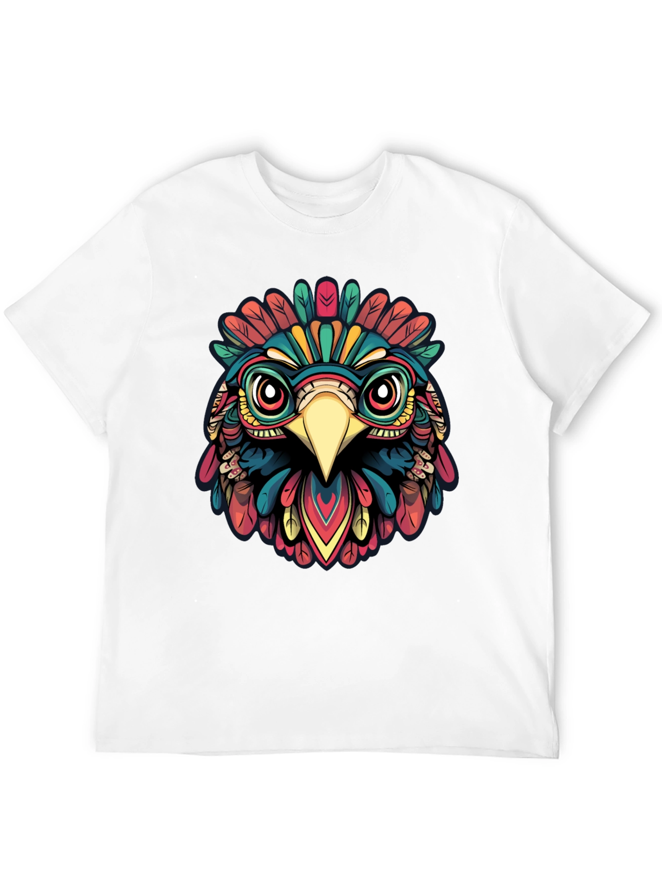 Vibrant Aztec Eagle Graphic T-Shirt
