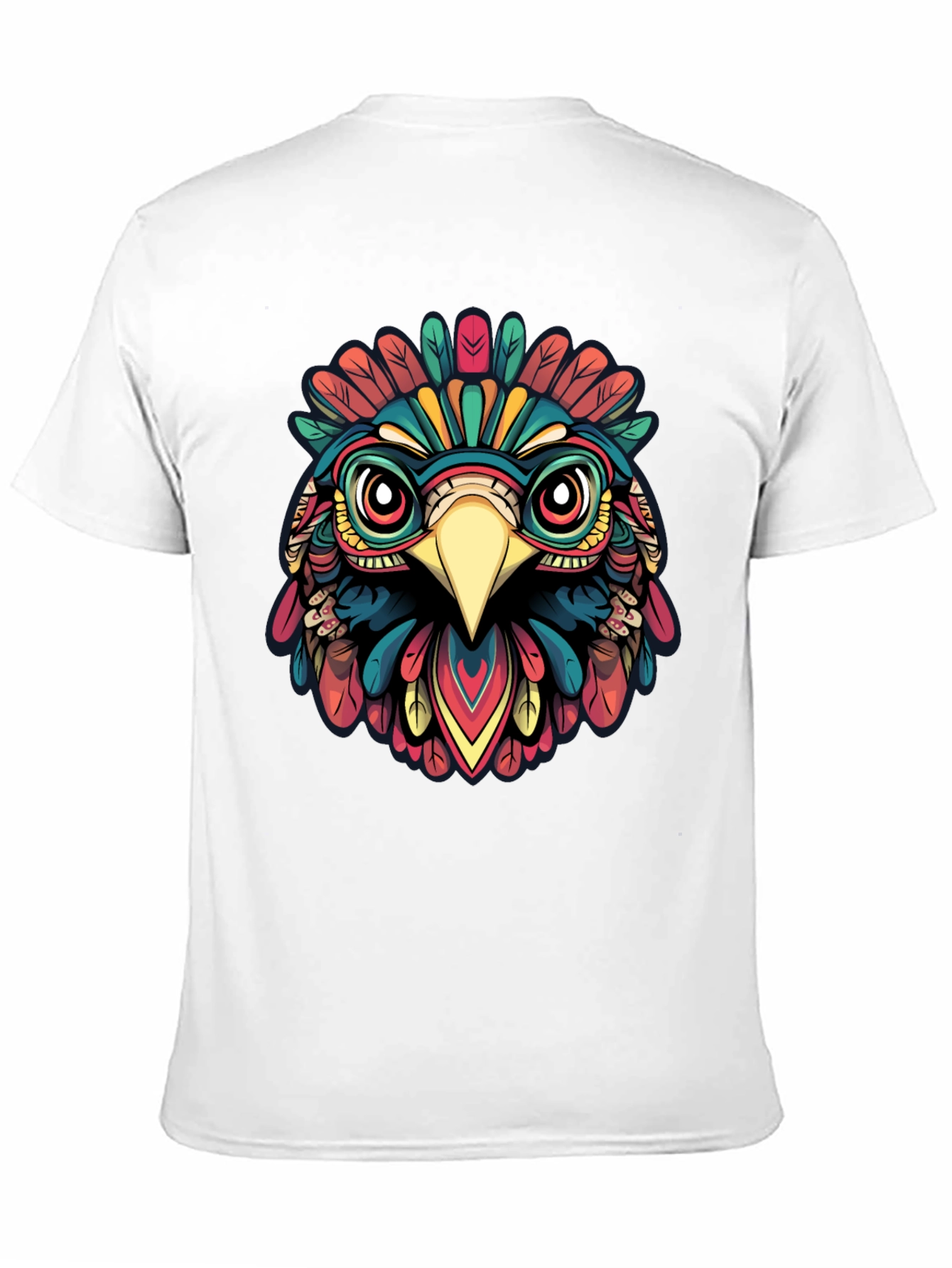 Vibrant Aztec Eagle Graphic T-Shirt