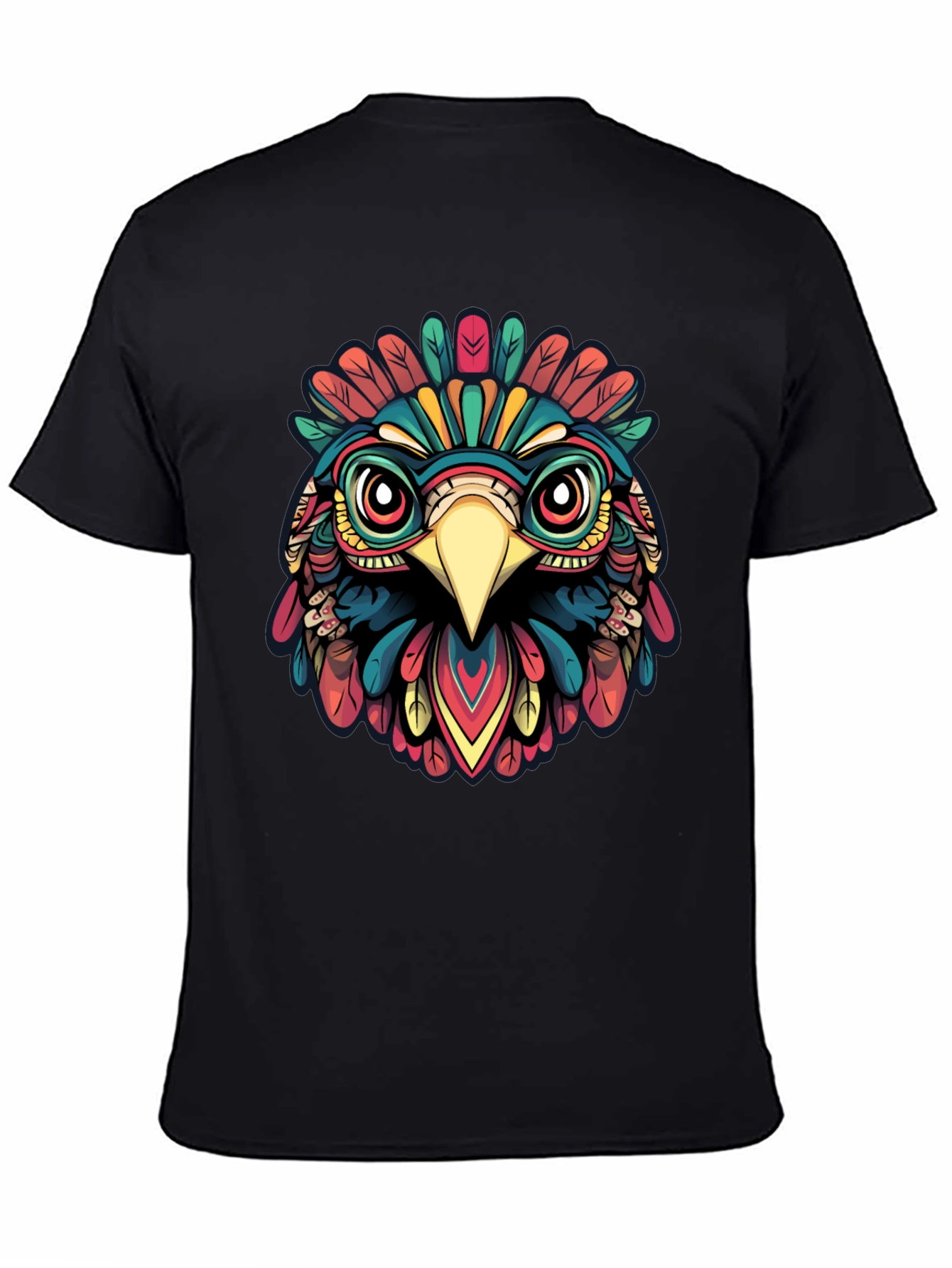 Vibrant Aztec Eagle Graphic T-Shirt