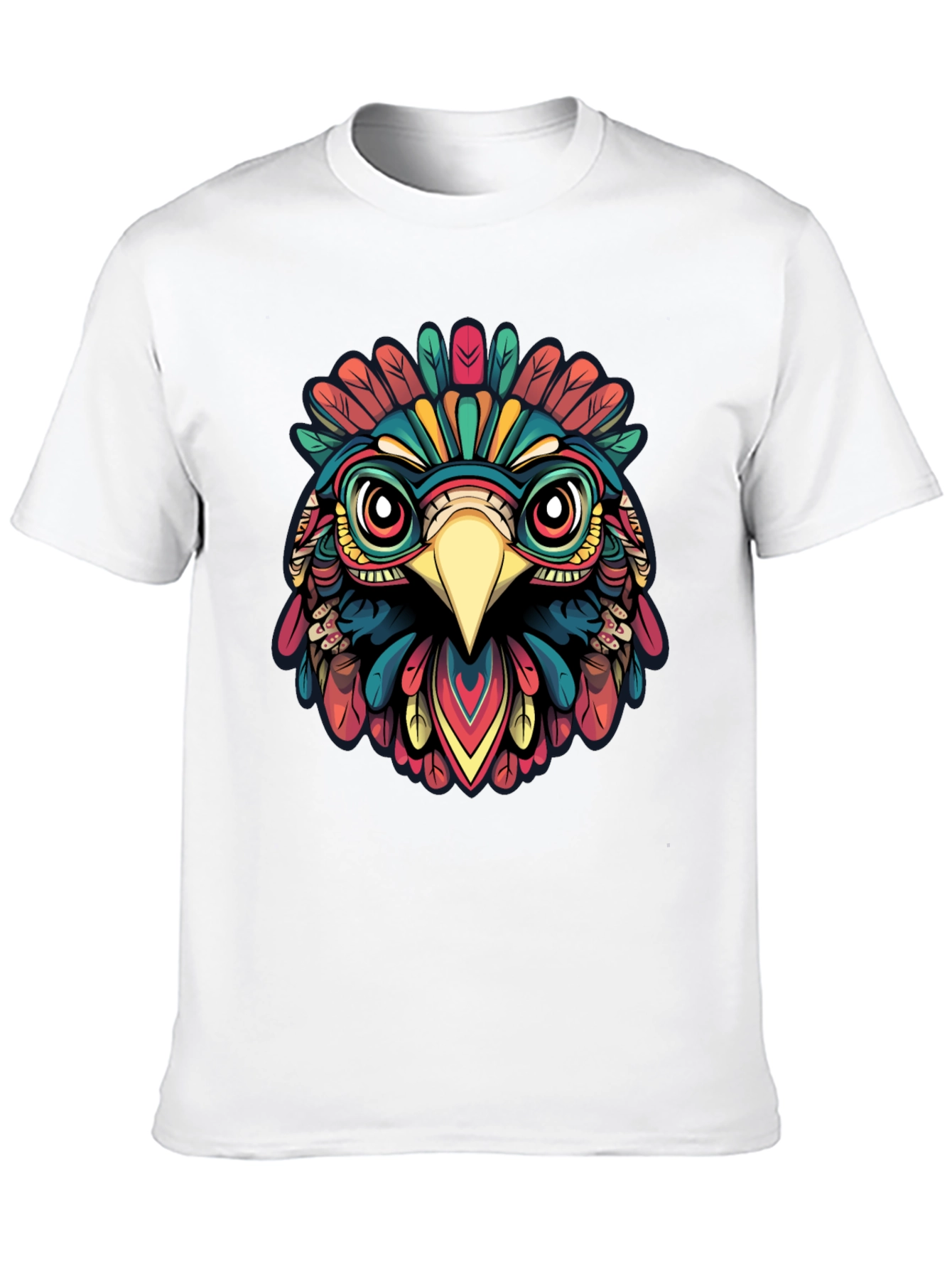Vibrant Aztec Eagle Graphic T-Shirt