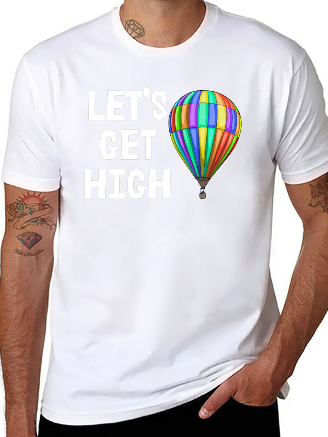 Lets Get High Hot Air Balloon Graphic Tee