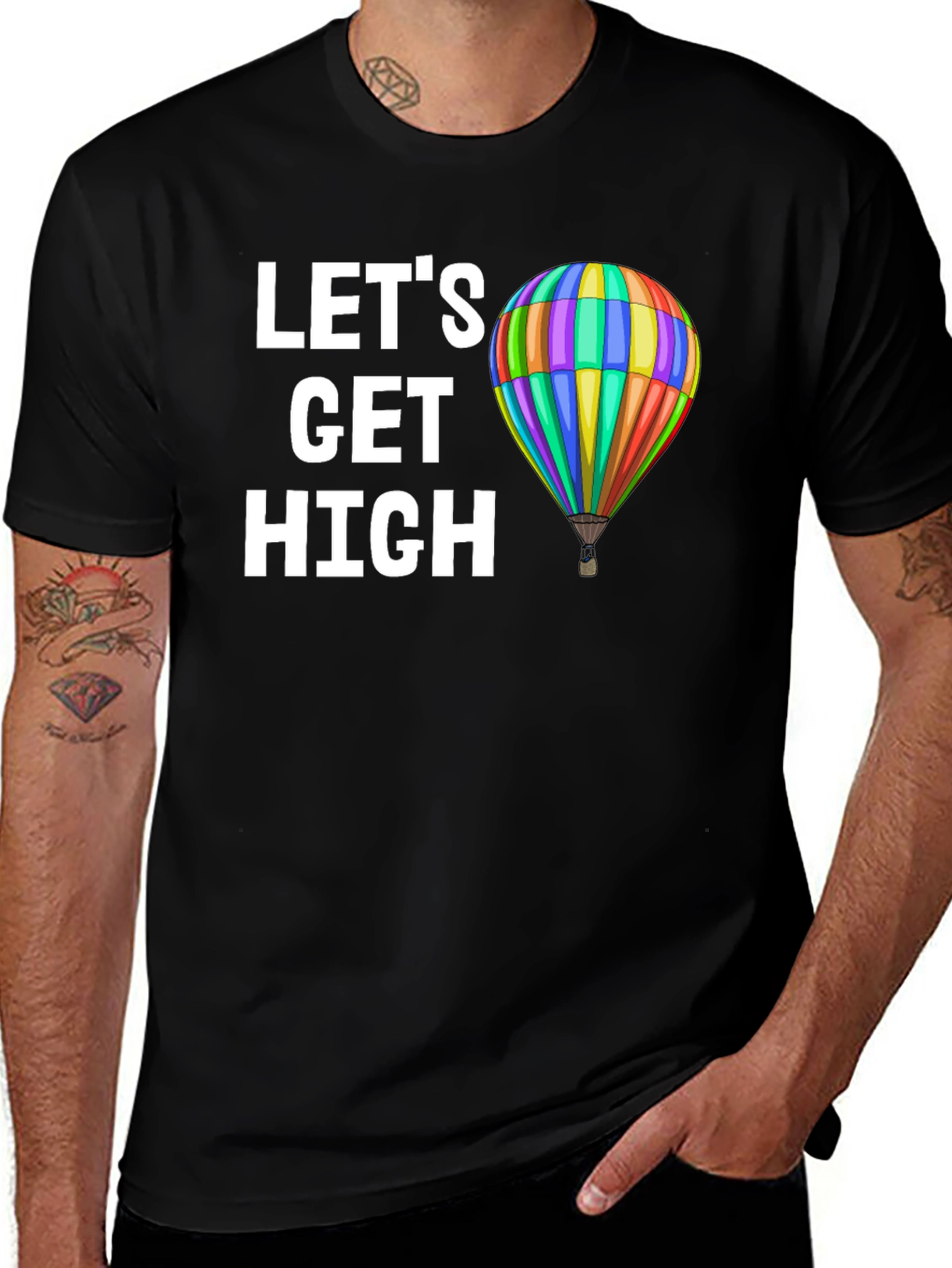 Lets Get High Hot Air Balloon Graphic Tee