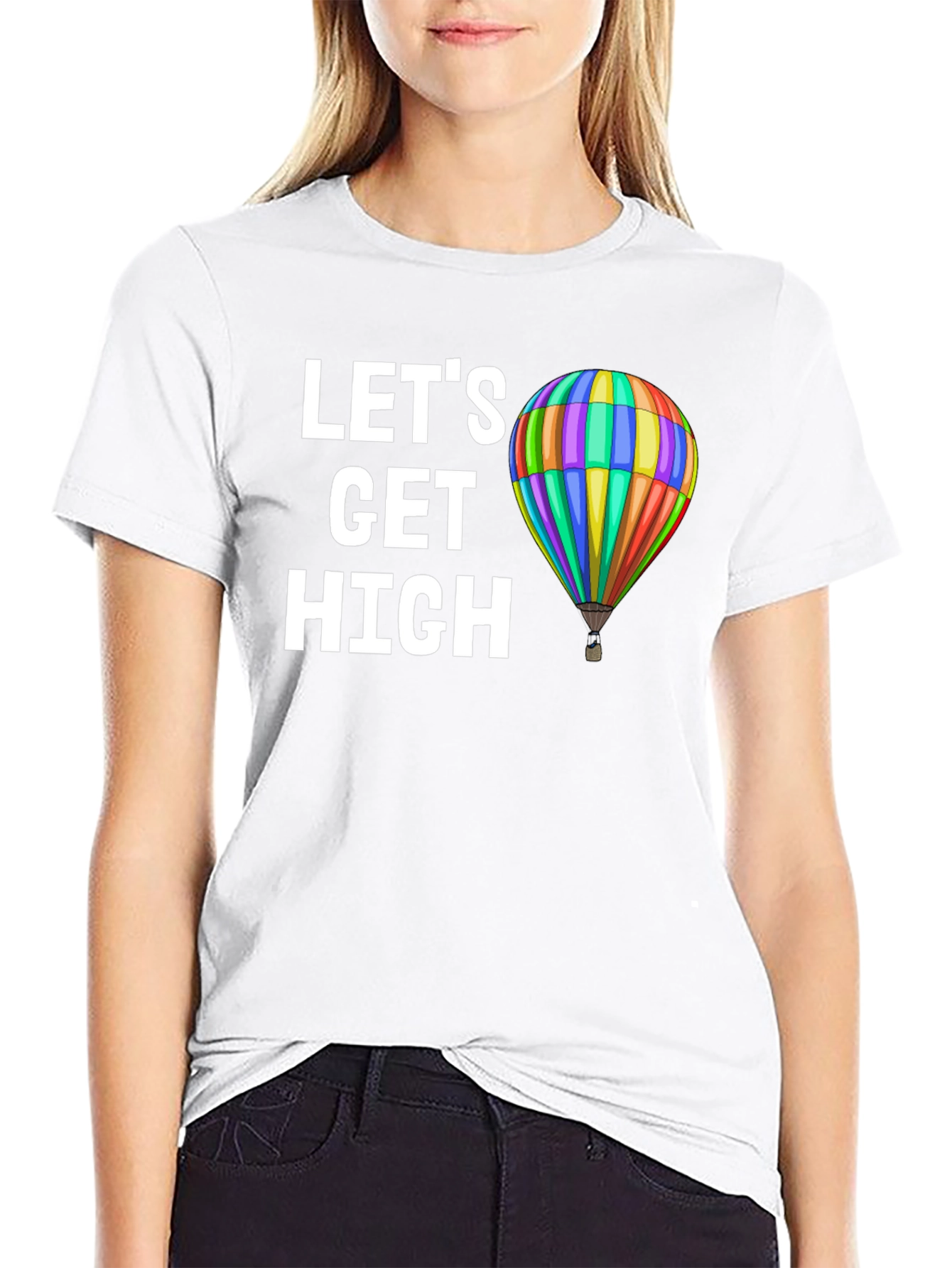 Lets Get High Hot Air Balloon Graphic Tee