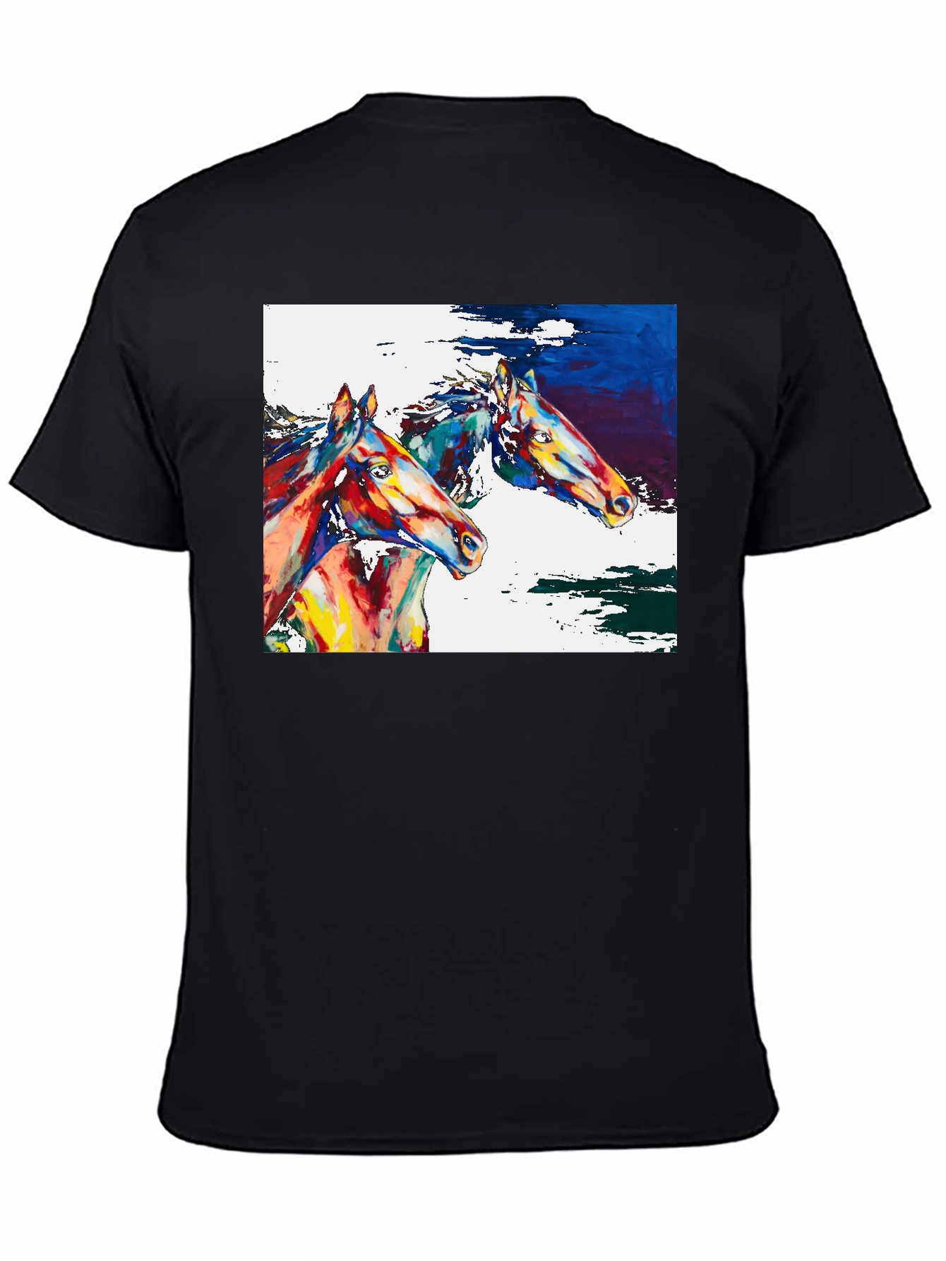 Horse Painting Graphic Tee - Artistic Comfort