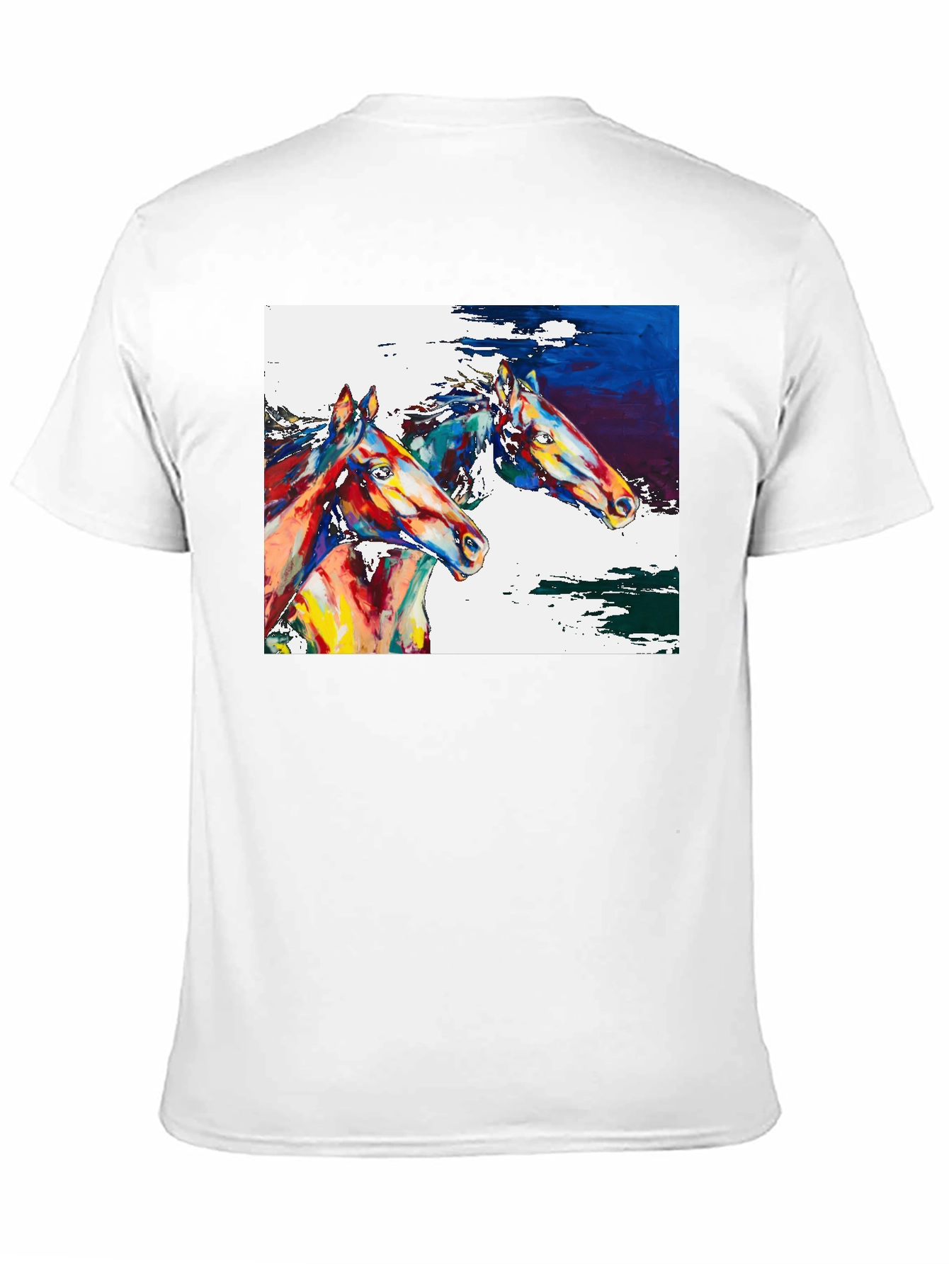 Horse Painting Graphic Tee - Artistic Comfort