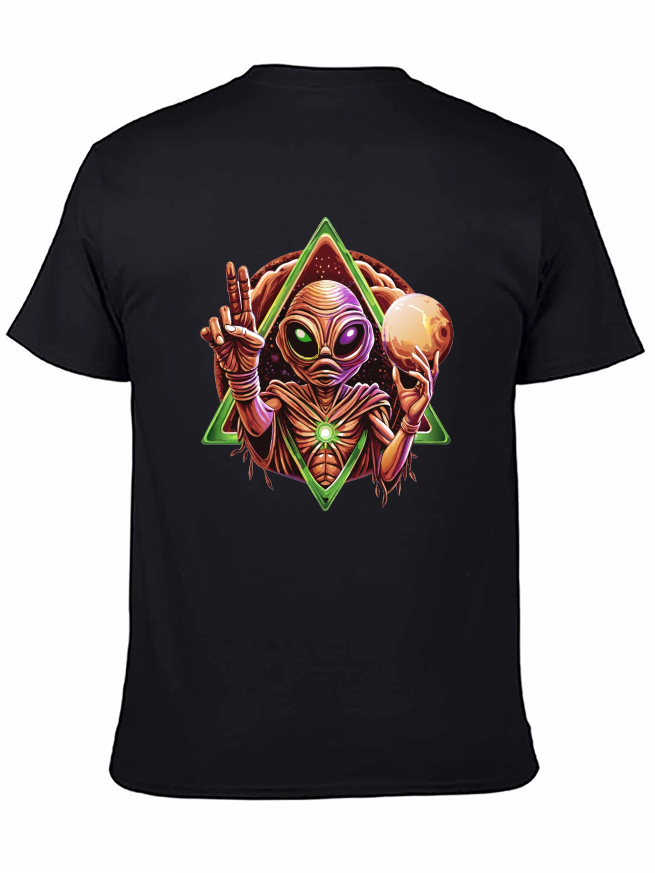 Alien Peace Sign Graphic Tee - Mens