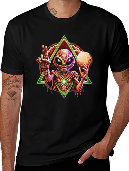 Alien Peace Sign Graphic Tee - Mens