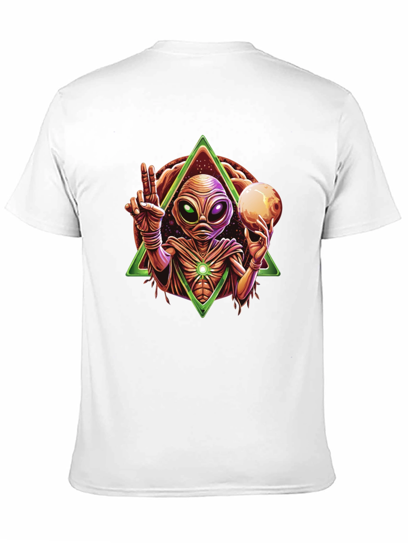 Alien Peace Sign Graphic Tee - Mens