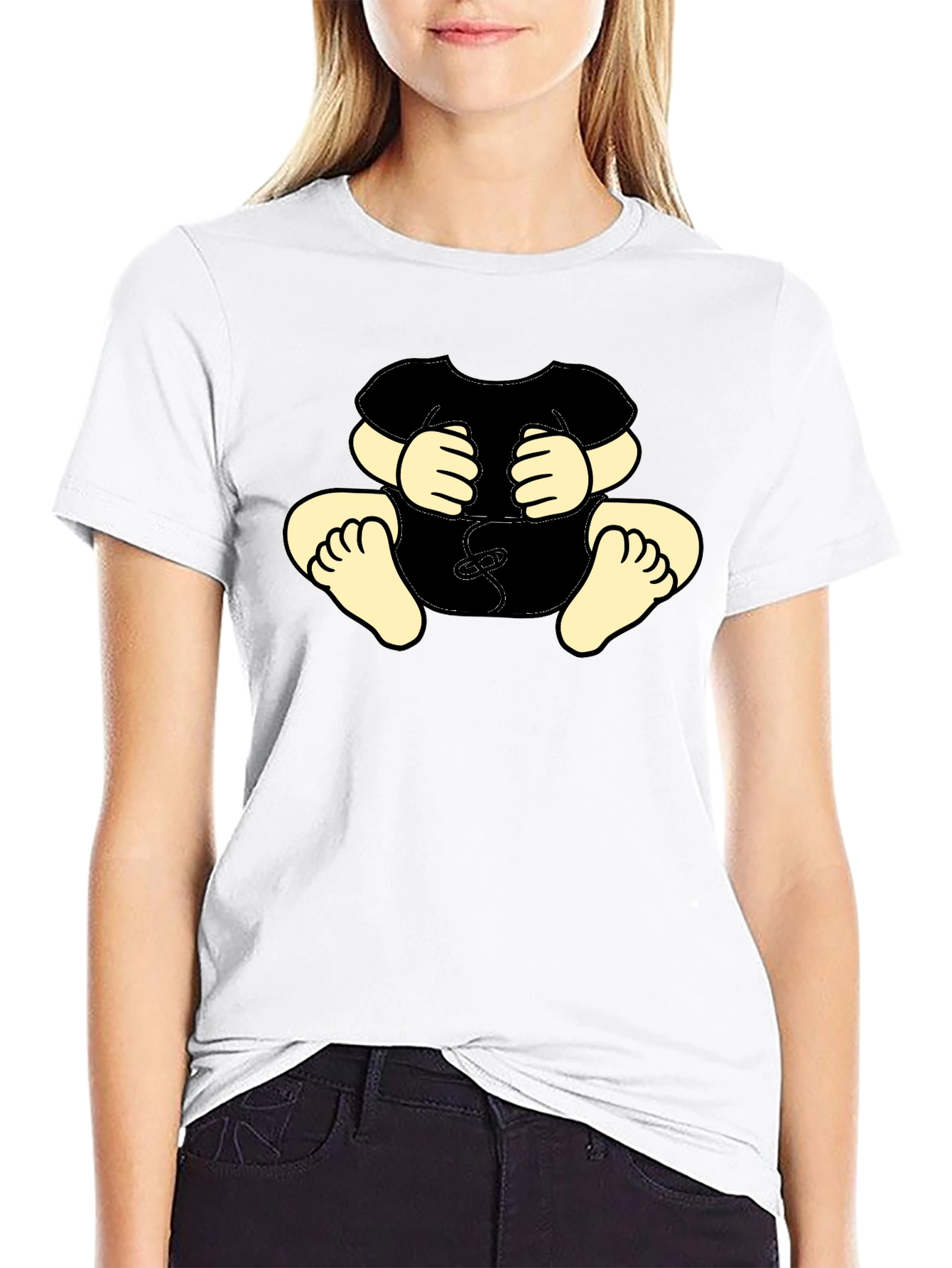 Funny Baby Graphic Black T-Shirt