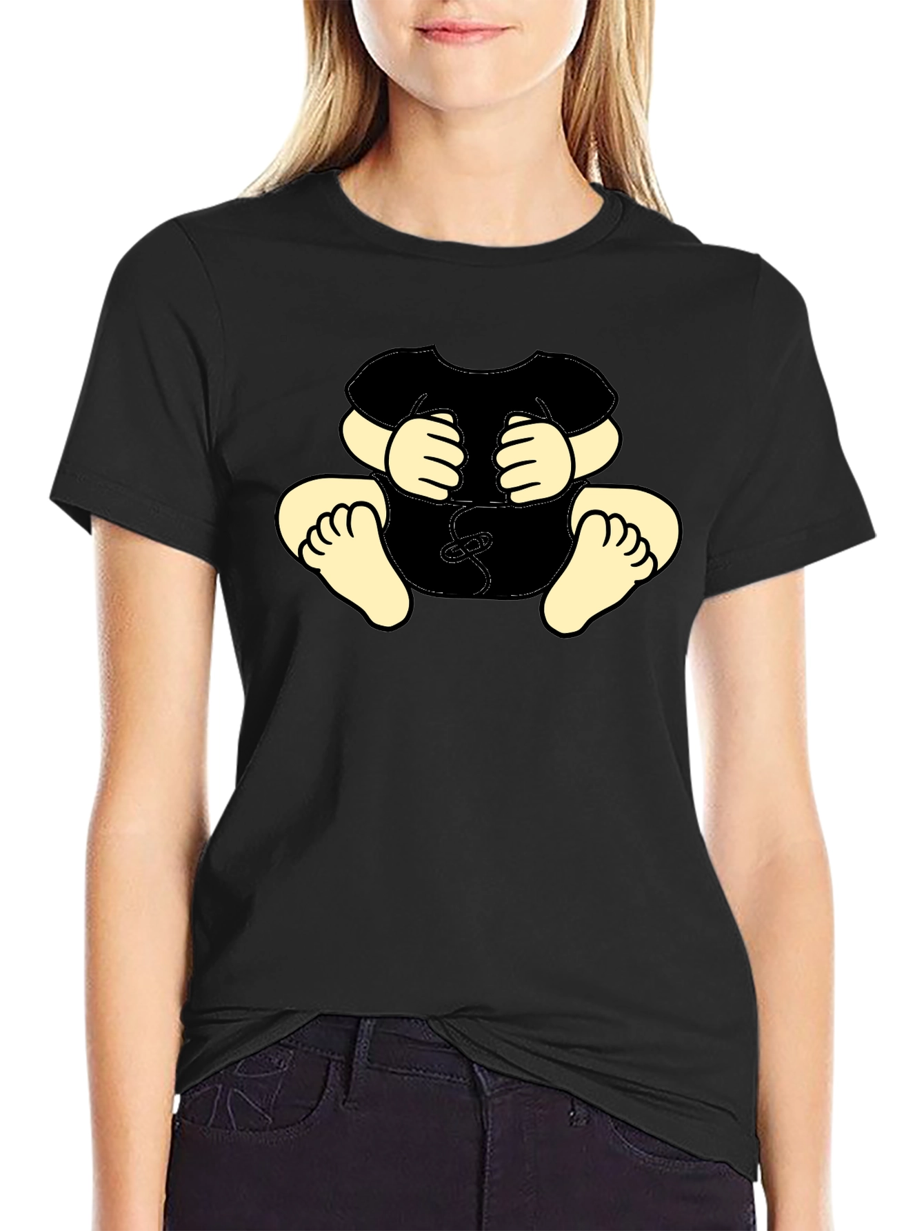 Funny Baby Graphic Black T-Shirt