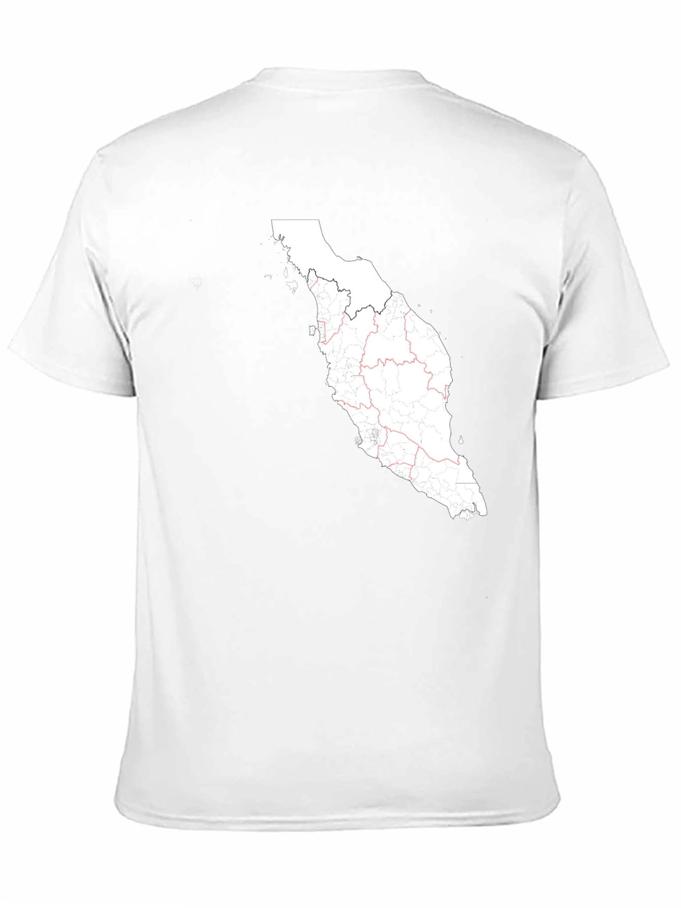 Malaysia Map T-Shirt - Black Graphic Tee