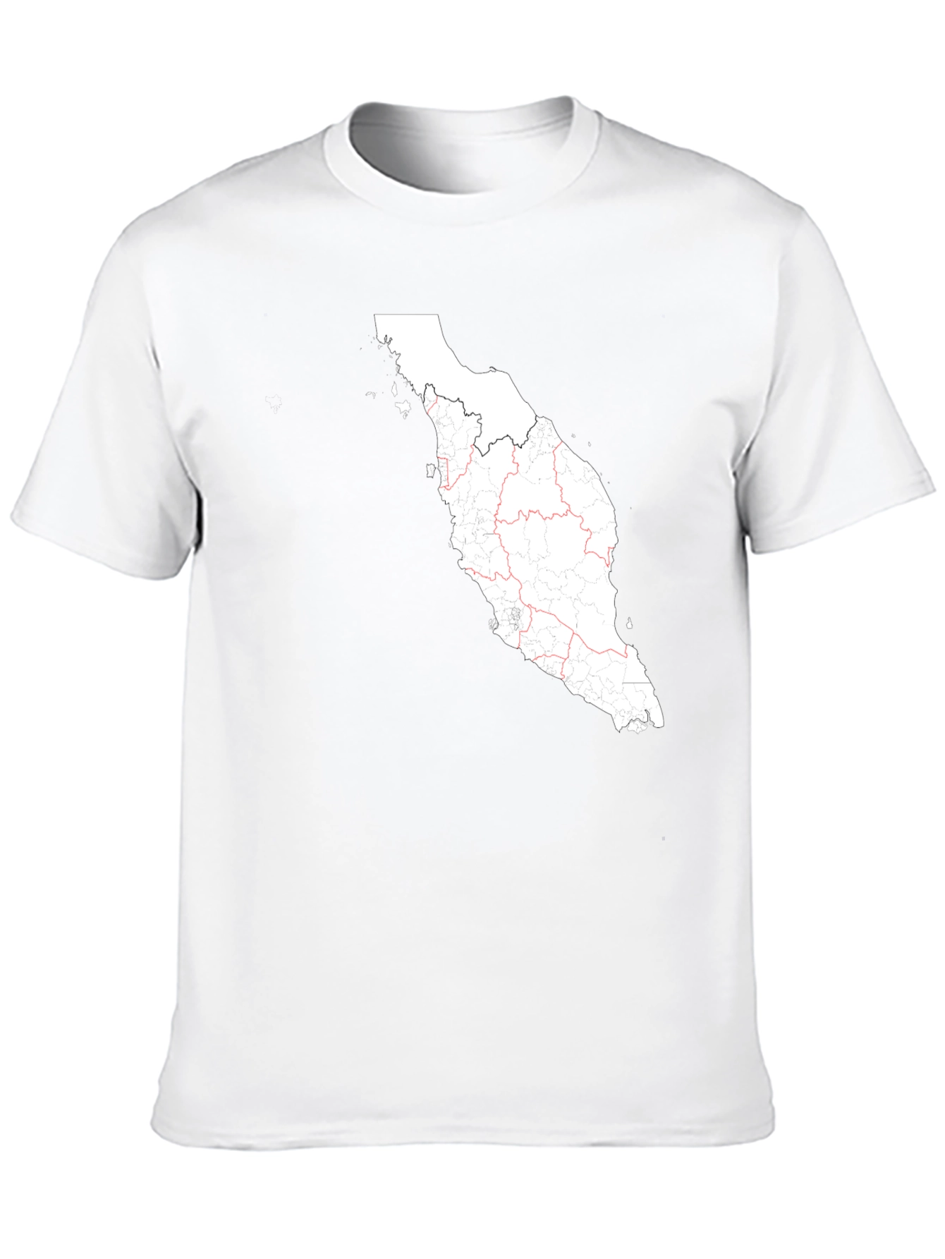 Malaysia Map T-Shirt - Black Graphic Tee