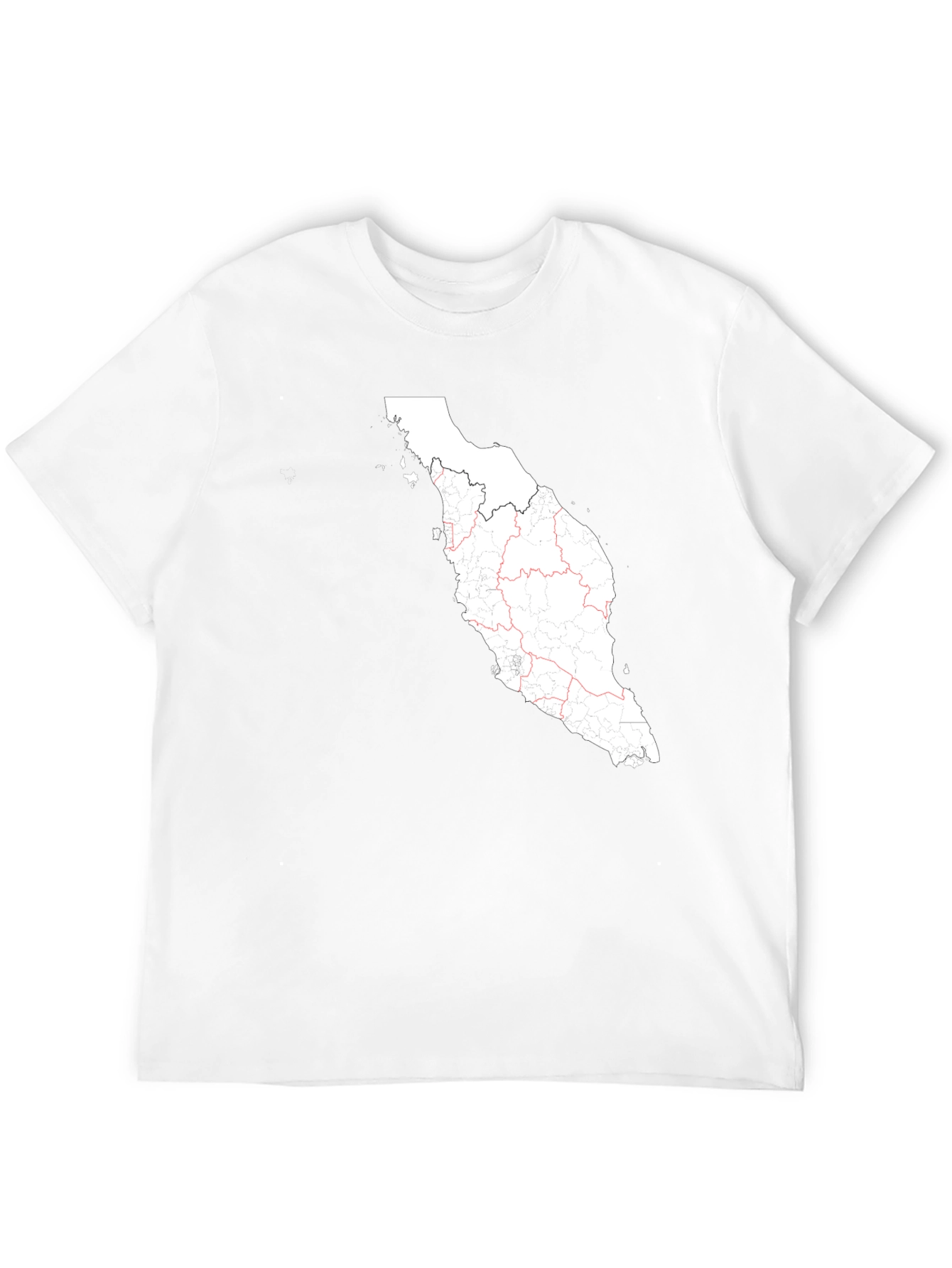 Malaysia Map T-Shirt - Black Graphic Tee
