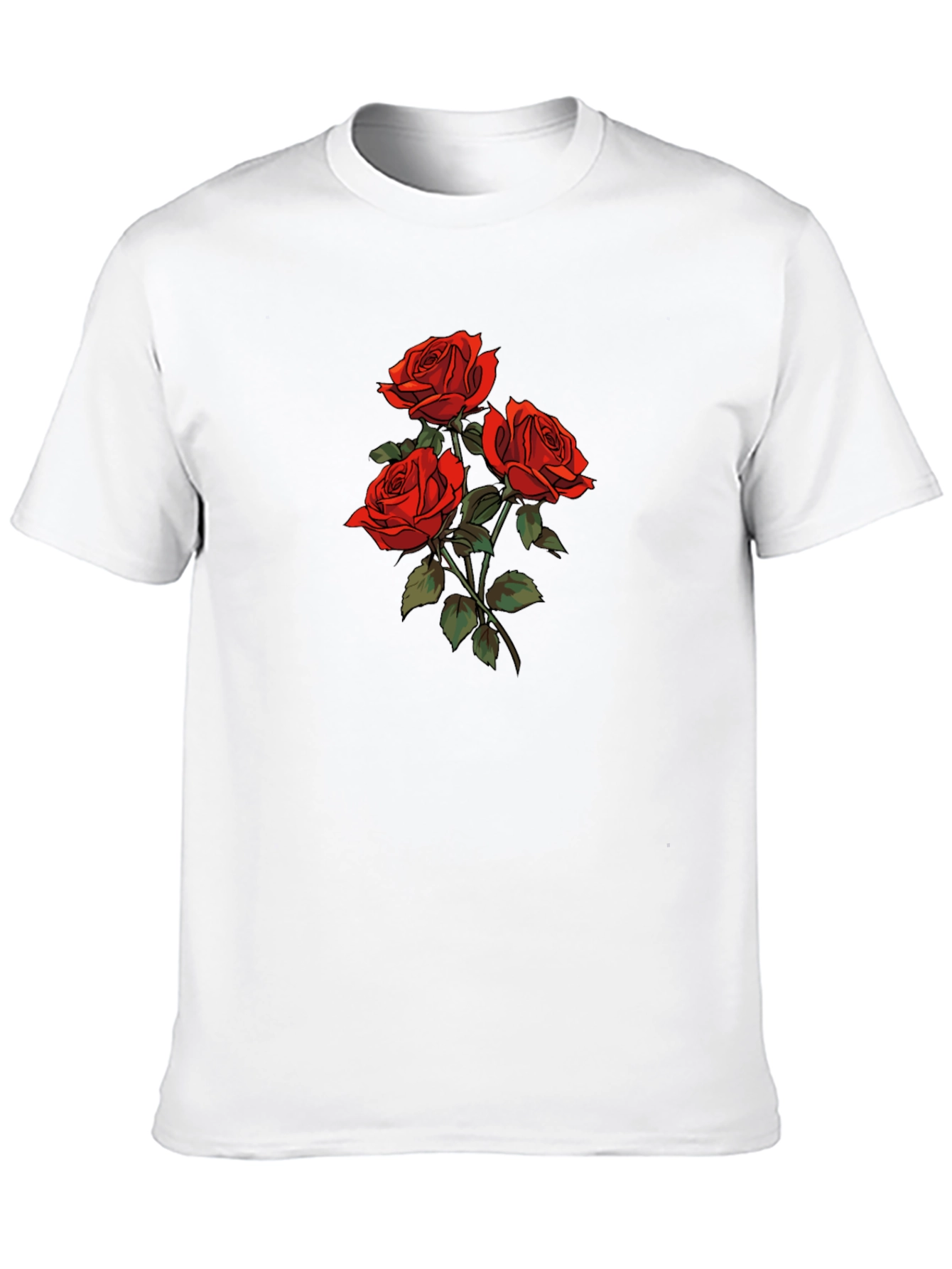 Roses Graphic Tee - Black