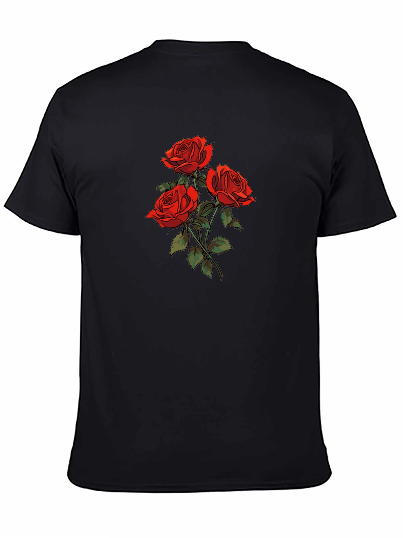 Roses Graphic Tee - Black