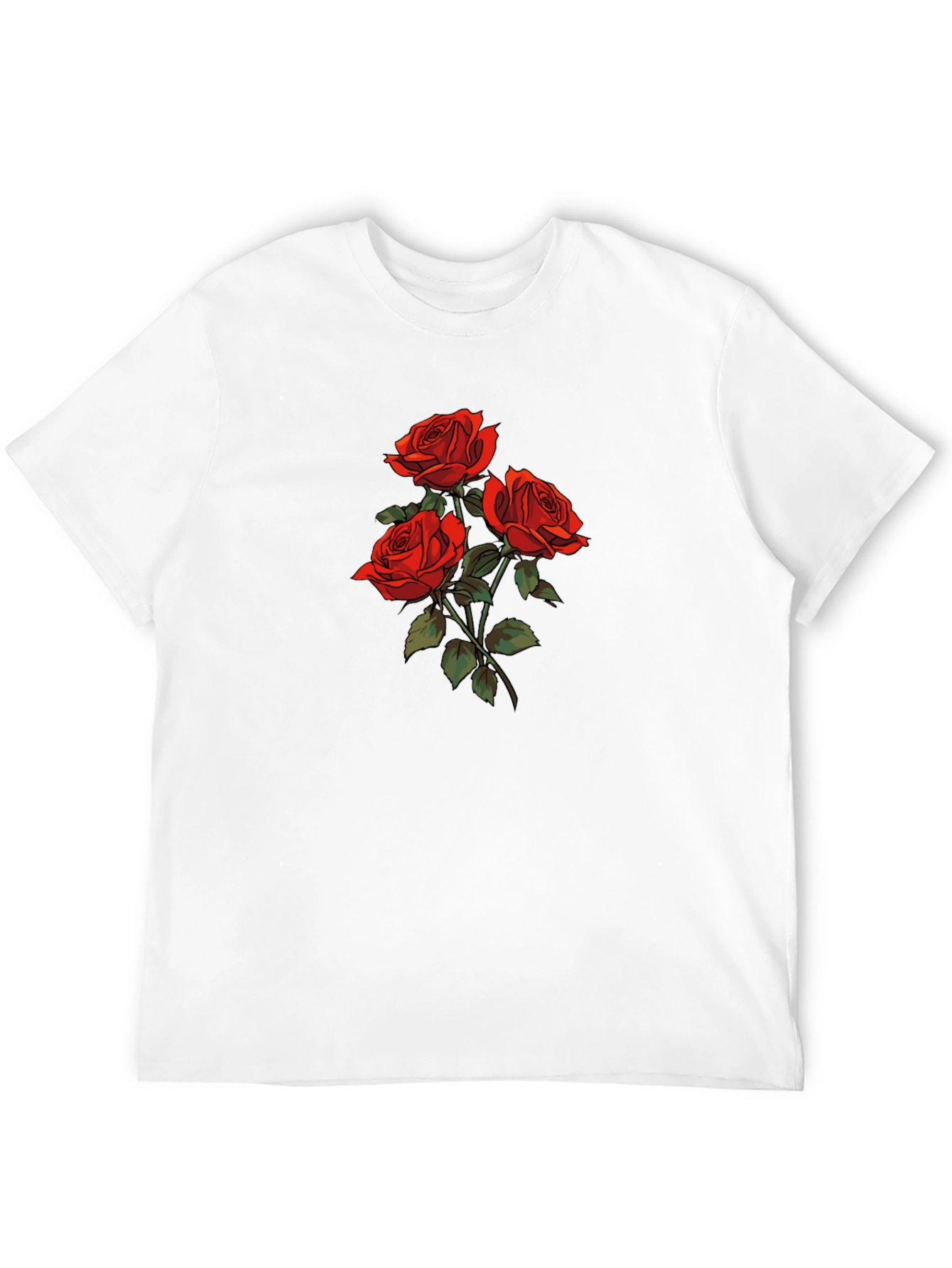 Roses Graphic Tee - Black