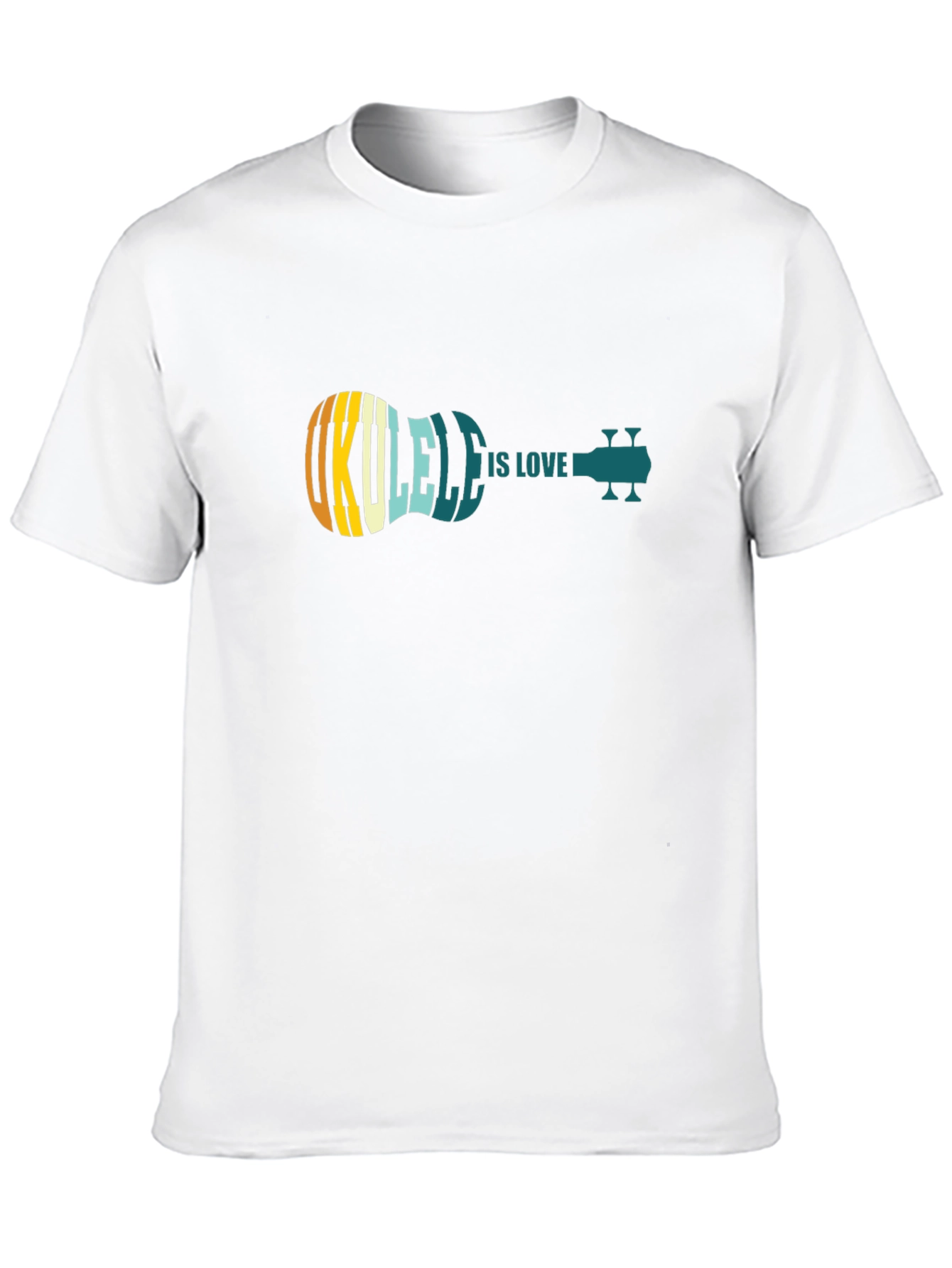 Ukulele Is Love Black T-Shirt