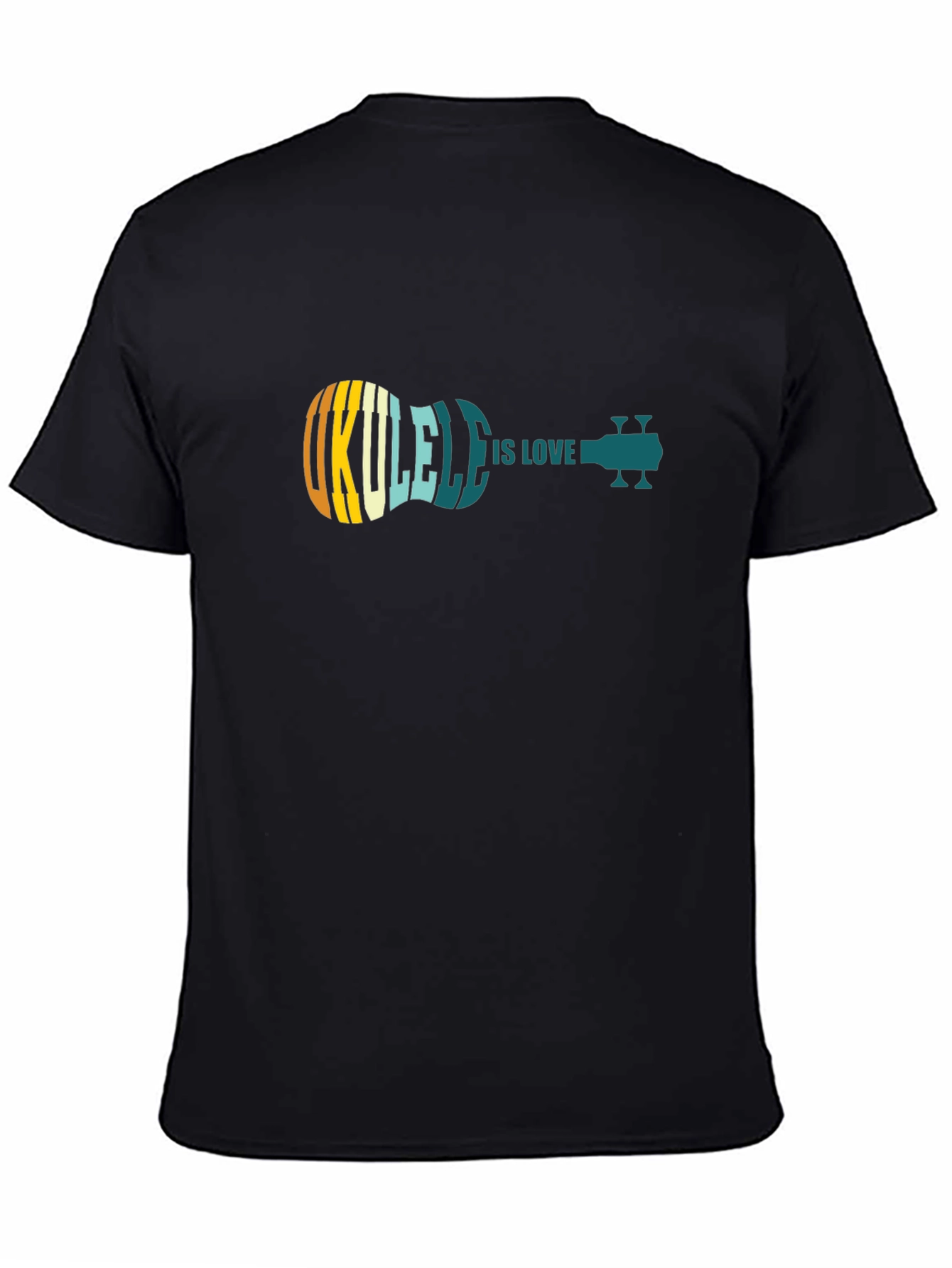 Ukulele Is Love Black T-Shirt