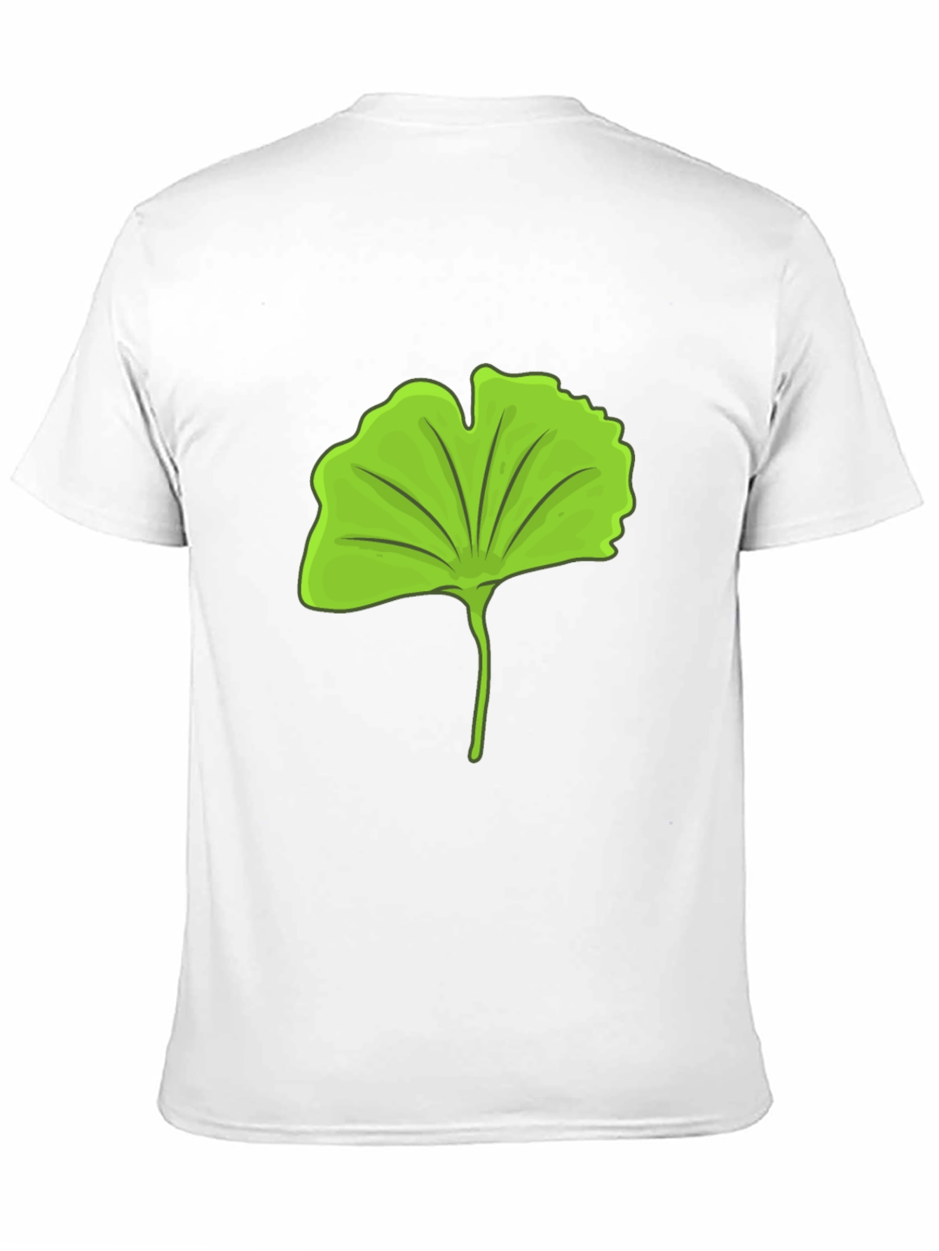 Gingko Leaf Graphic Black T-Shirt