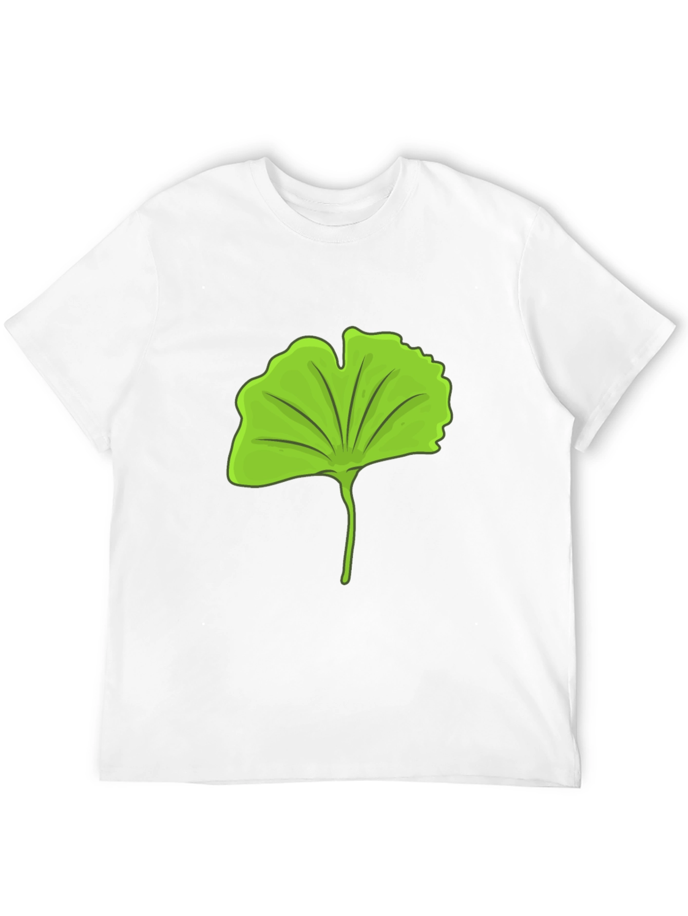 Gingko Leaf Graphic Black T-Shirt