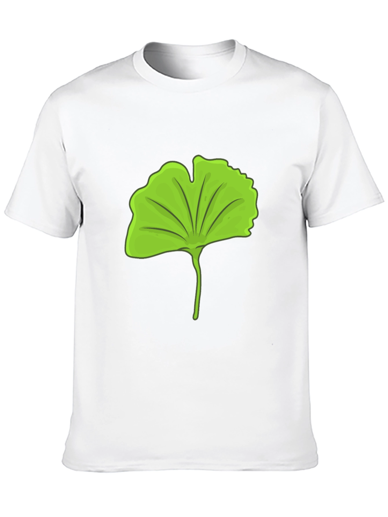 Gingko Leaf Graphic Black T-Shirt