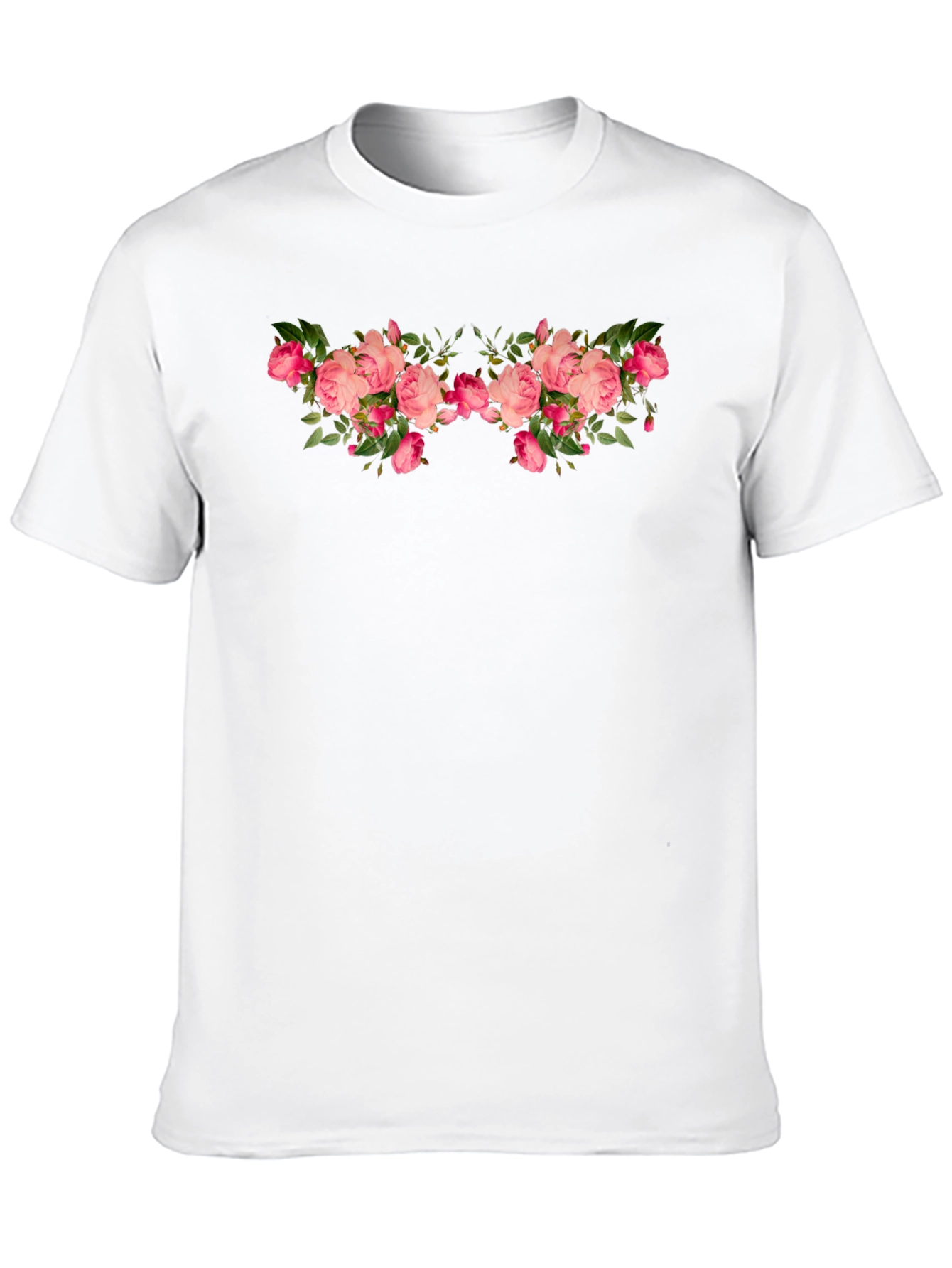 Floral Rose Black T-Shirt