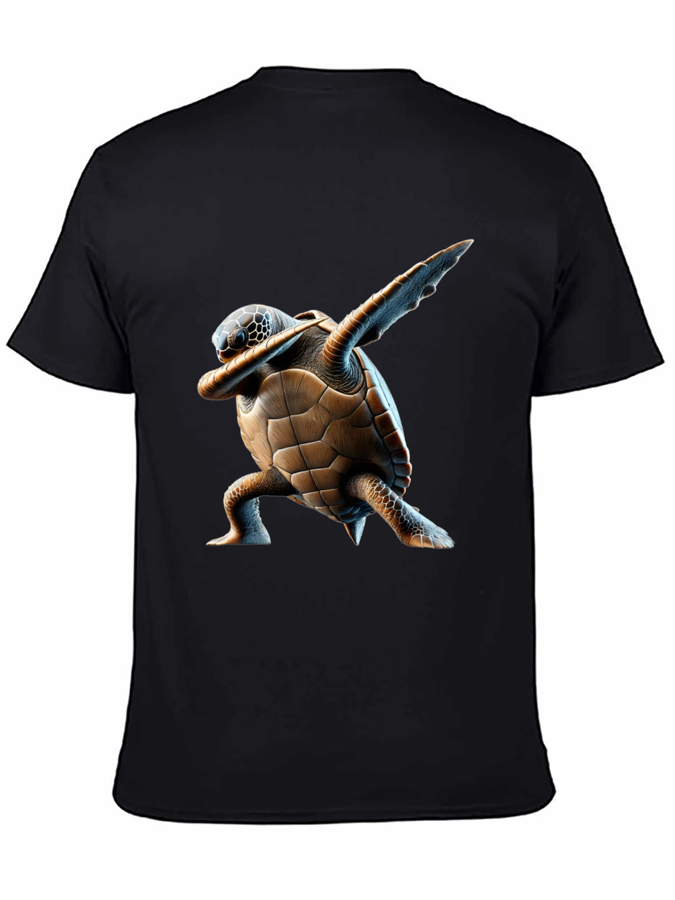 Dabbing Turtle Graphic Tee - Cool Black T-Shirt
