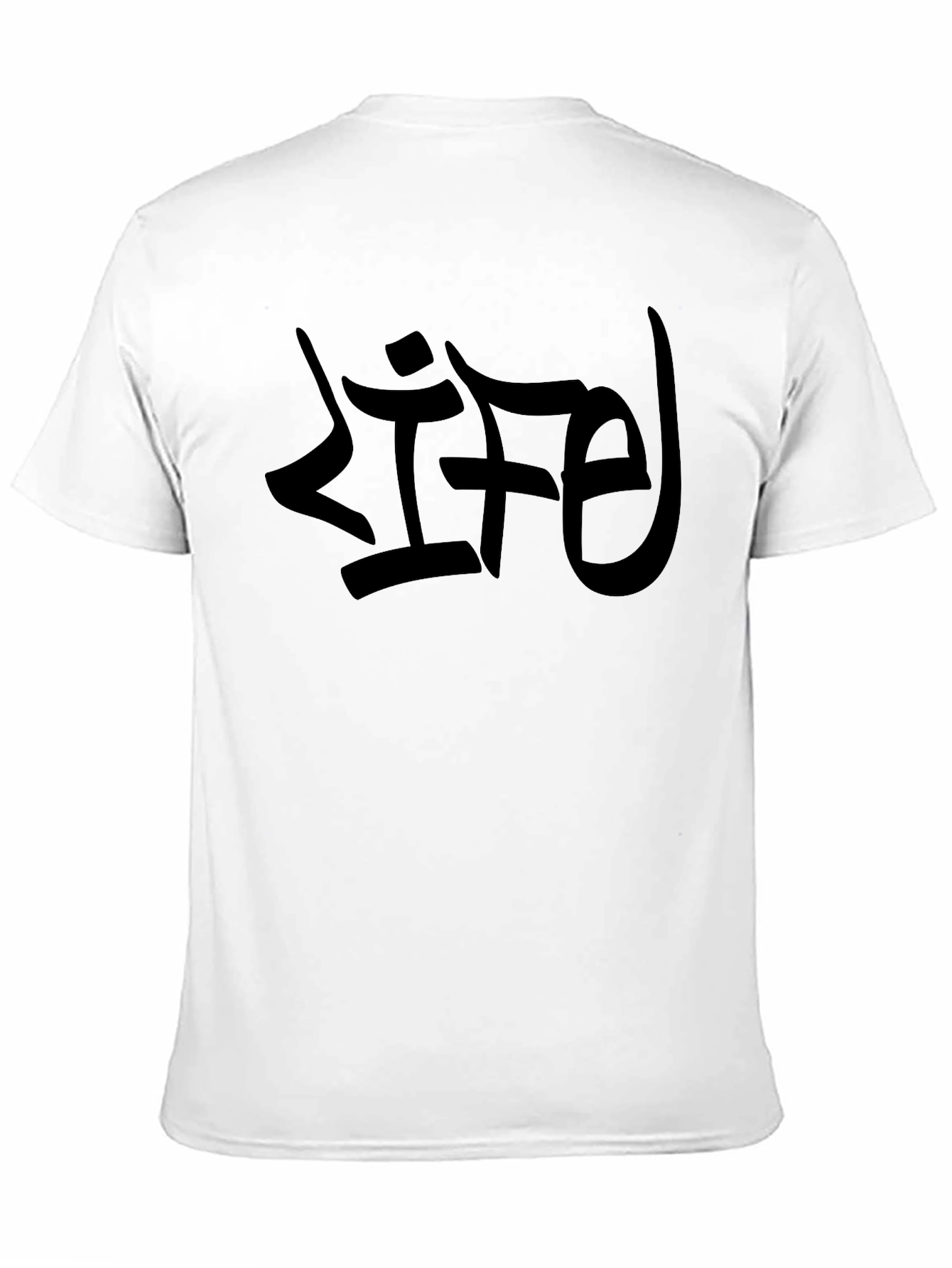 Black LIFE Graffiti Graphic T-Shirt