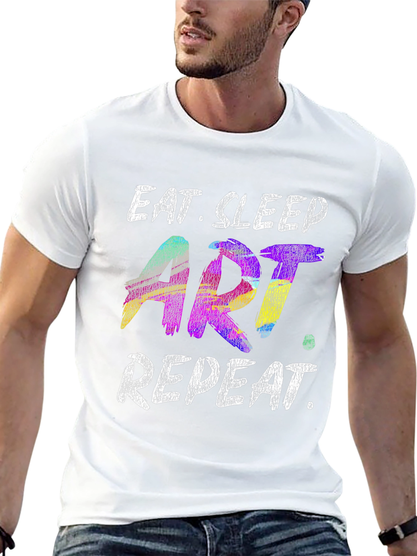 Eat Sleep Art Repeat T-Shirt - Artistic Design