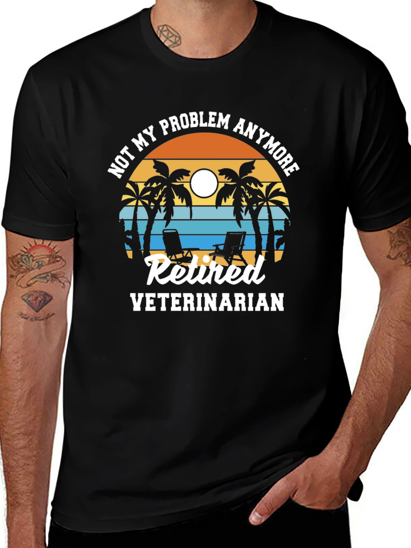 Retired Veterinarian Beach T-Shirt