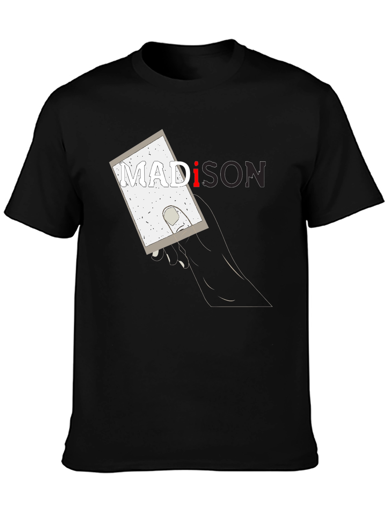 Madison Graphic Print Black T-Shirt