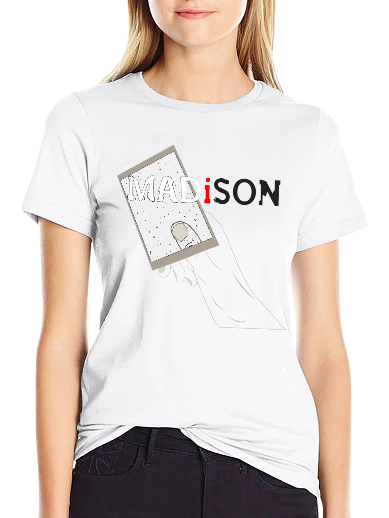 Madison Graphic Print Black T-Shirt