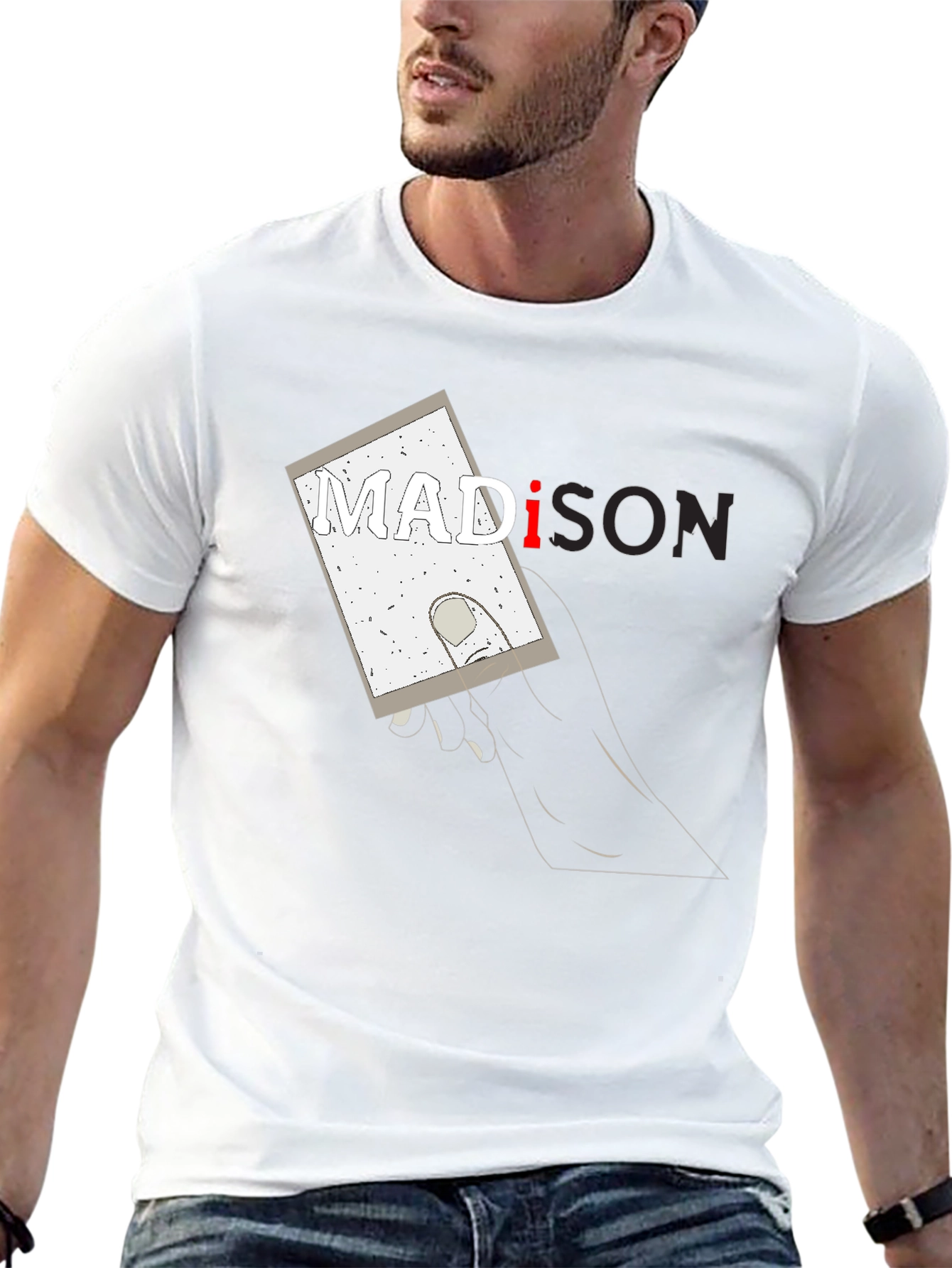 Madison Graphic Print Black T-Shirt