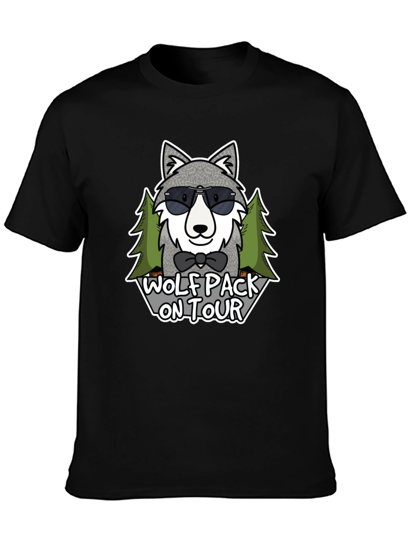 Wolf Pack On Tour T-Shirt - Cool Graphic Tee