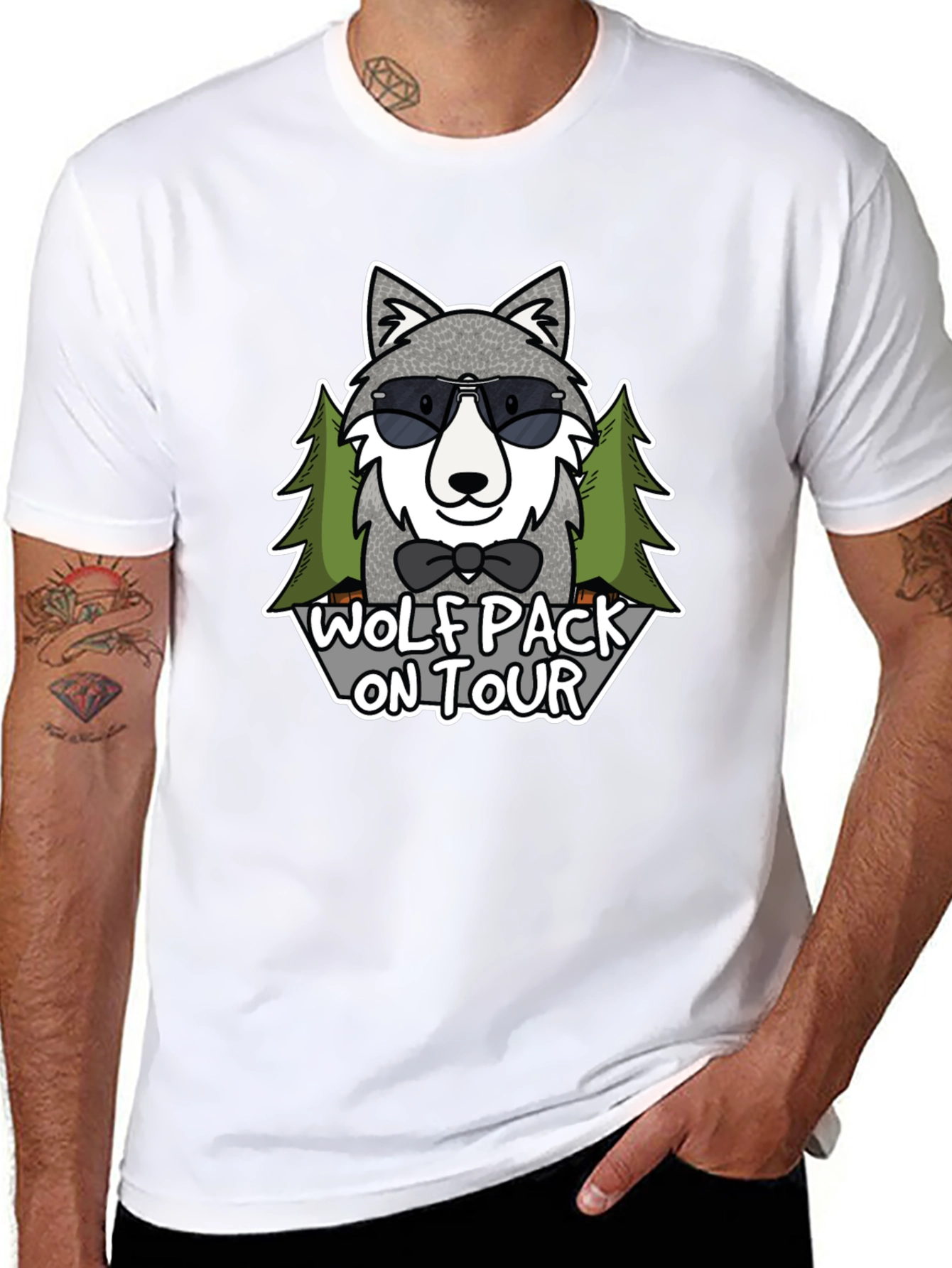 Wolf Pack On Tour T-Shirt - Cool Graphic Tee