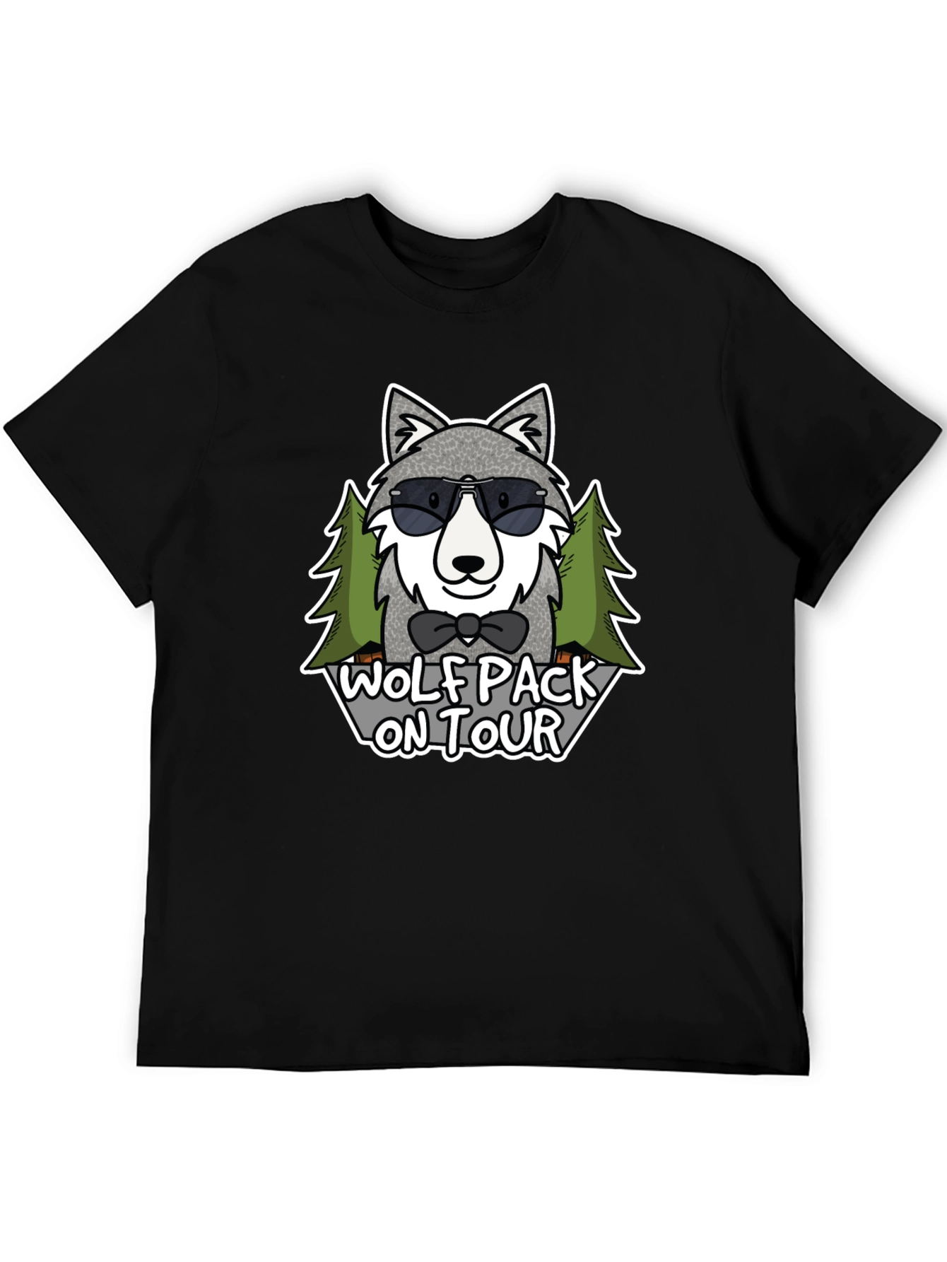Wolf Pack On Tour T-Shirt - Cool Graphic Tee