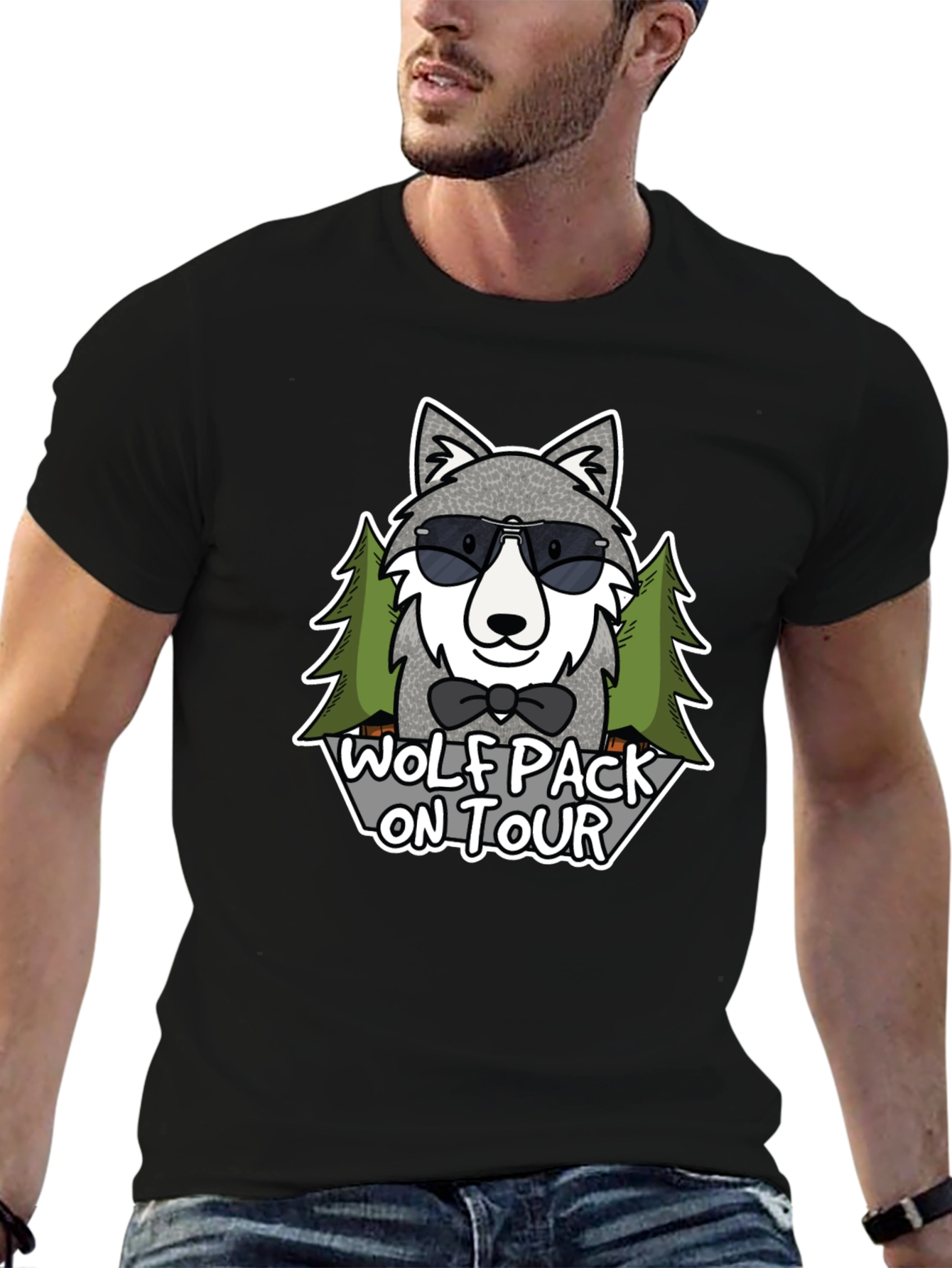 Wolf Pack On Tour T-Shirt - Cool Graphic Tee