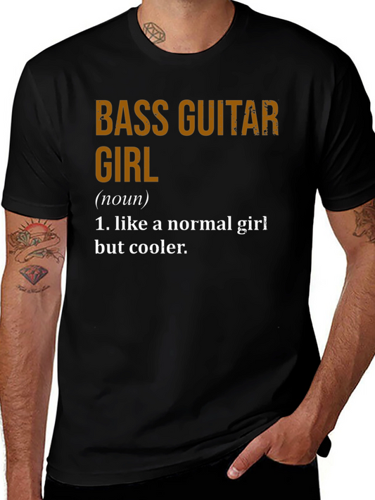 Bass Guitar Girl Definition Tee