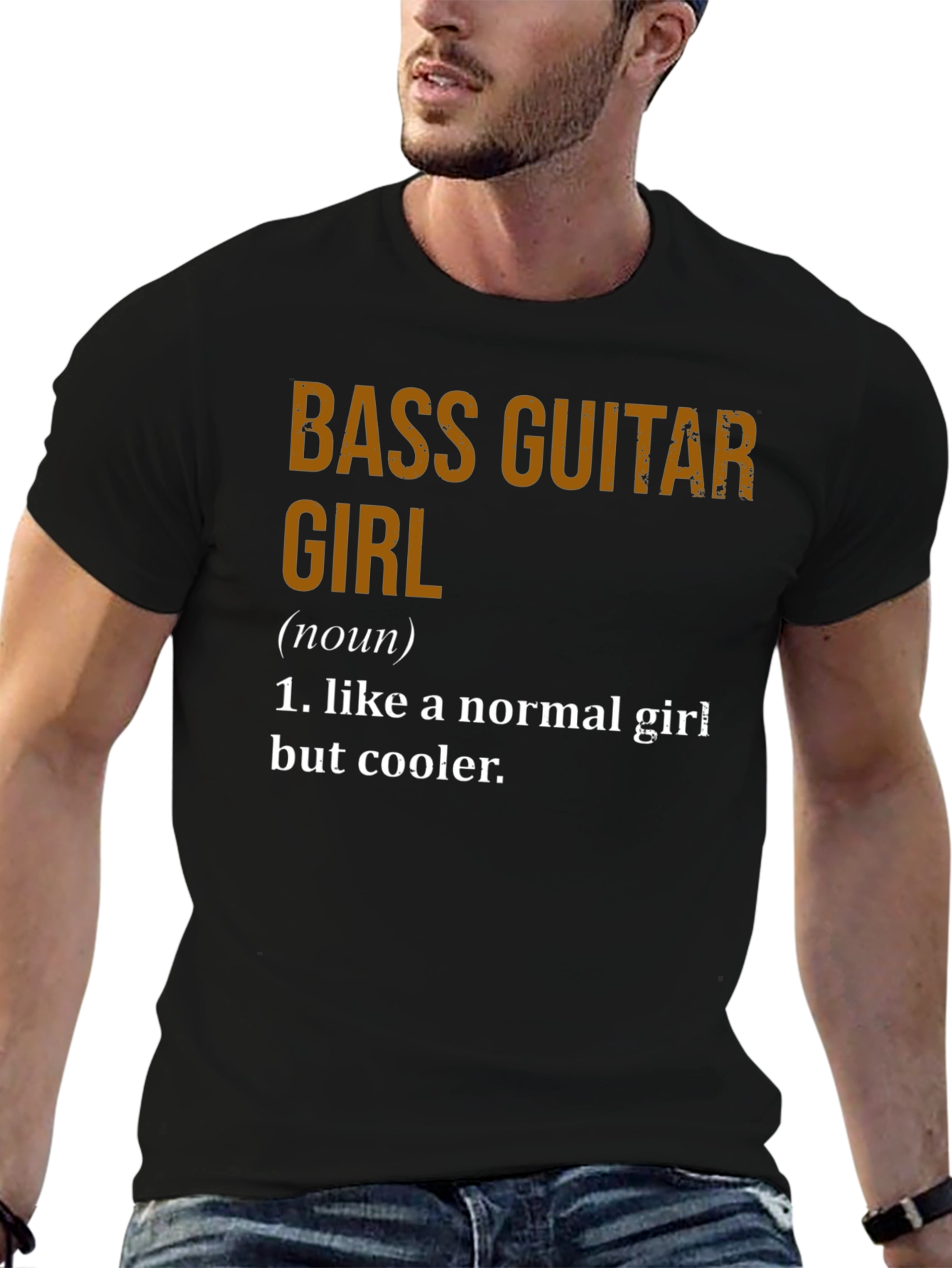 Bass Guitar Girl Definition Tee