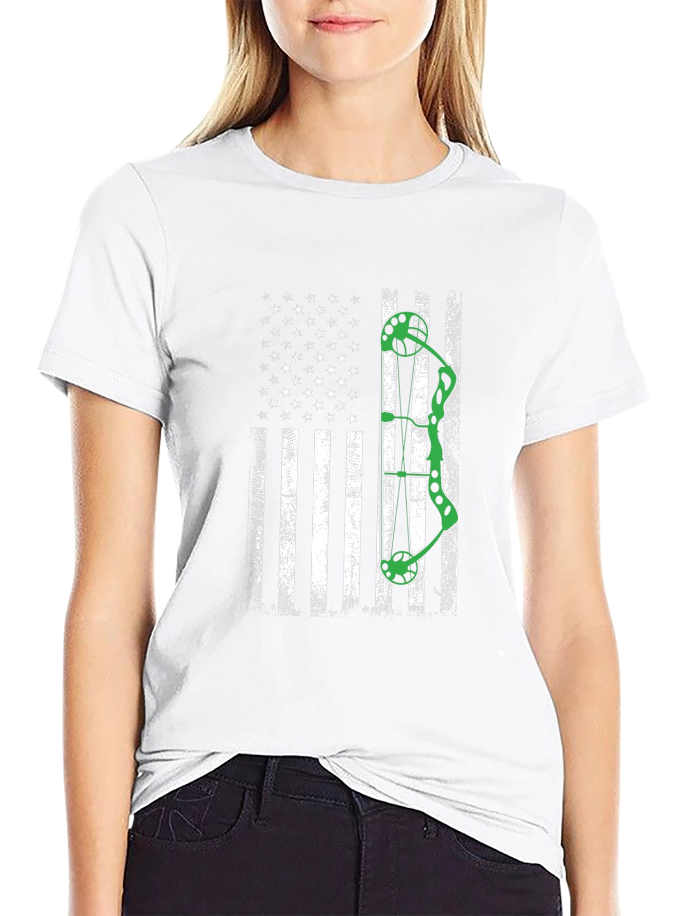 American Flag Bow Hunting T-Shirt