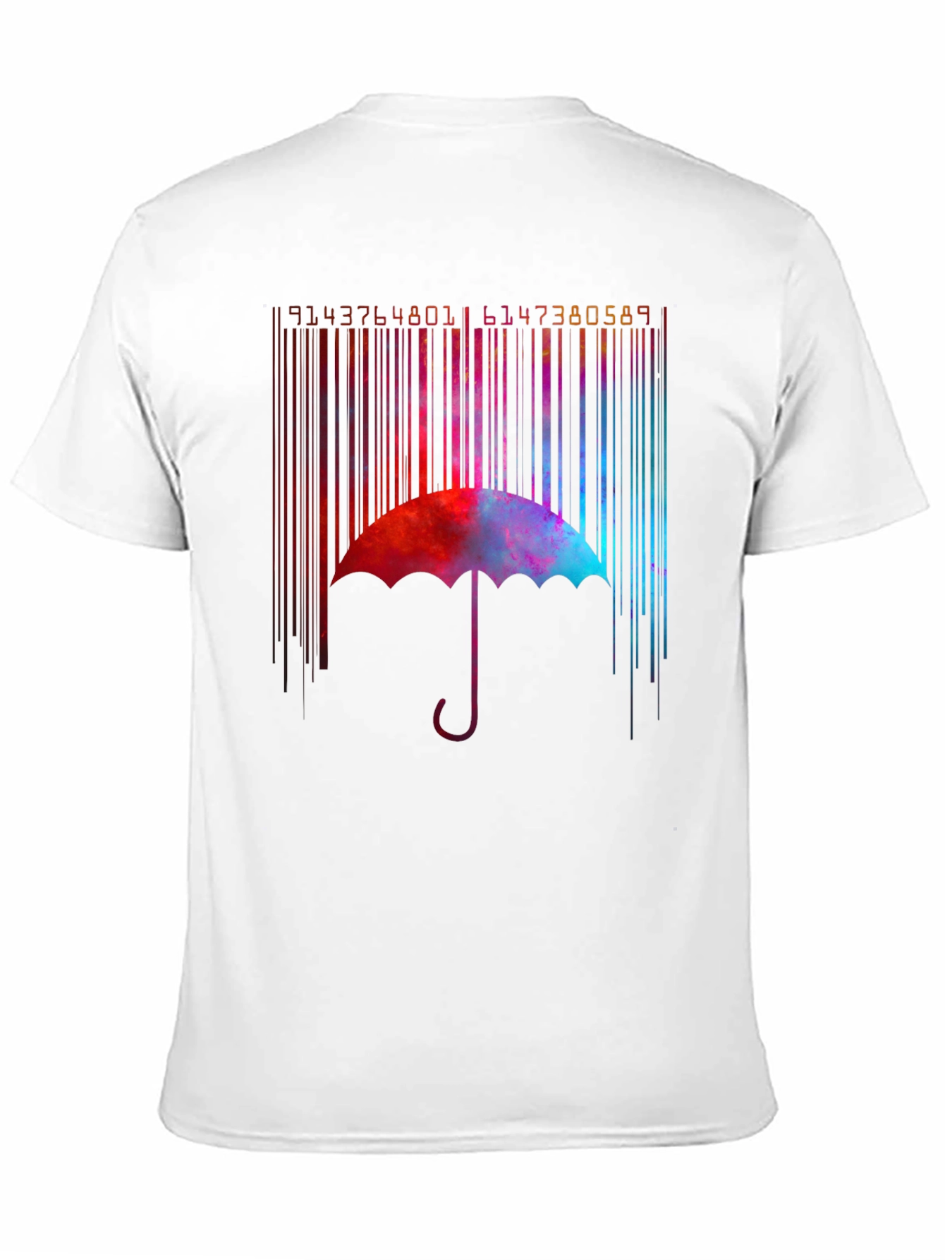 Abstract Umbrella Barcode Graphic T-Shirt