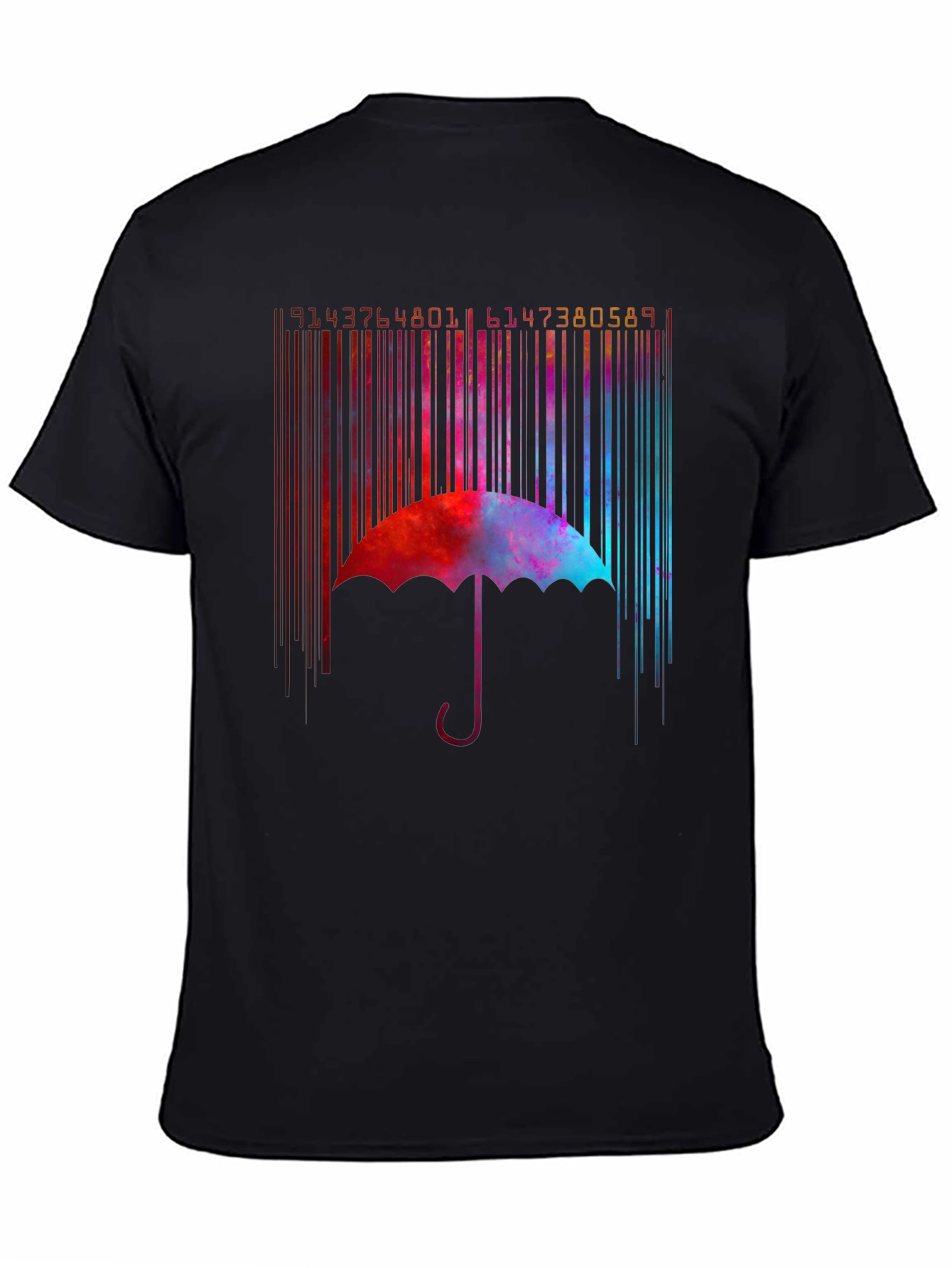 Abstract Umbrella Barcode Graphic T-Shirt