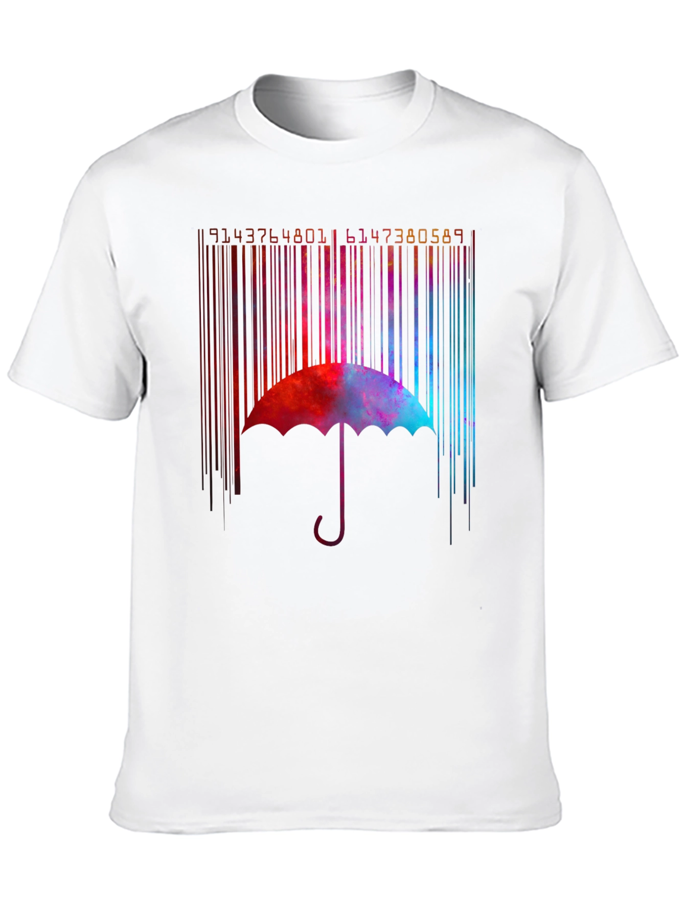 Abstract Umbrella Barcode Graphic T-Shirt