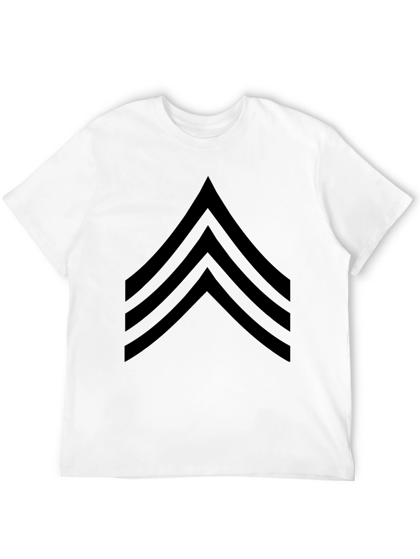Black Sergeant Stripes Graphic T-Shirt - Military Style Tee