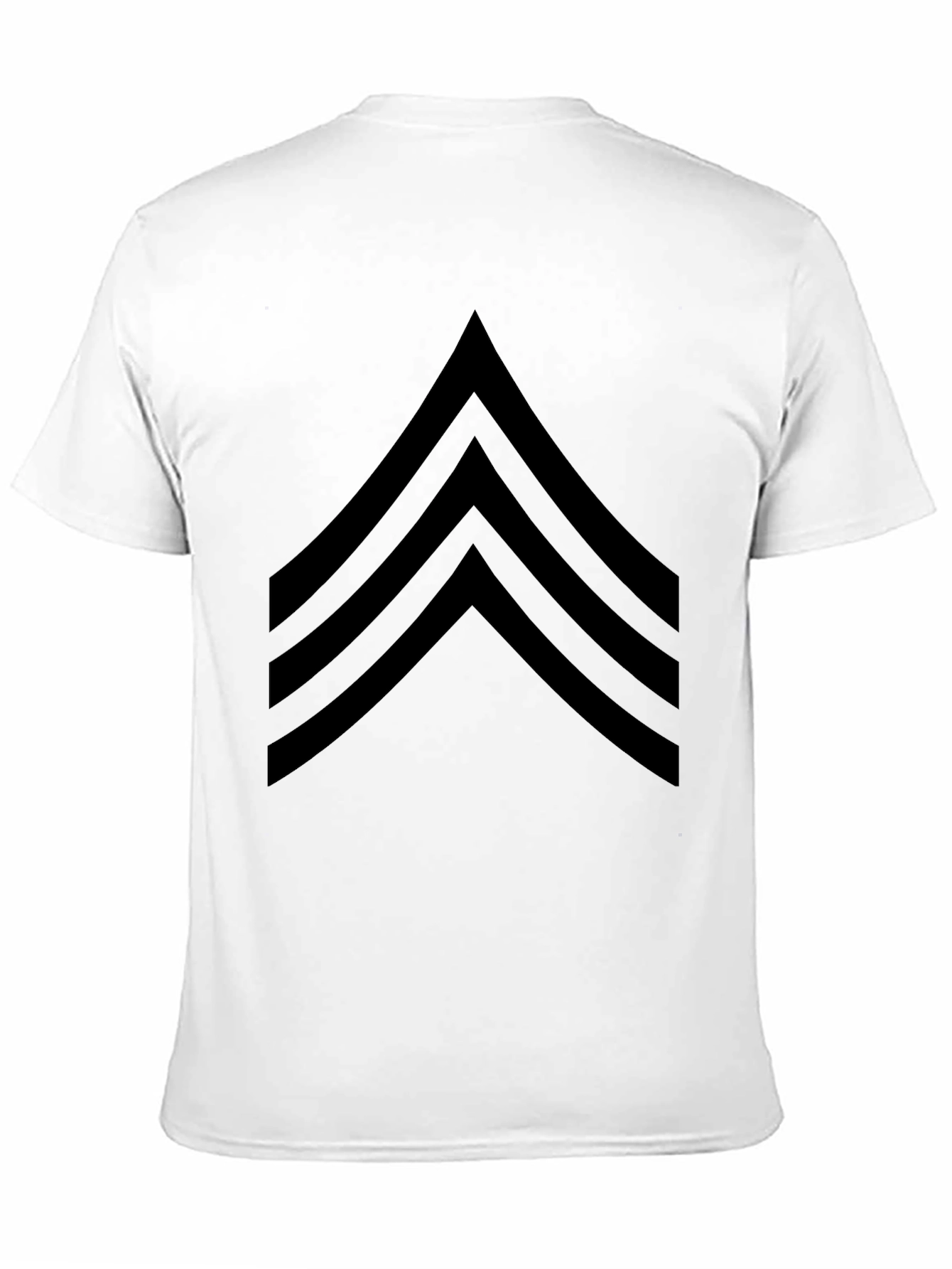 Black Sergeant Stripes Graphic T-Shirt - Military Style Tee