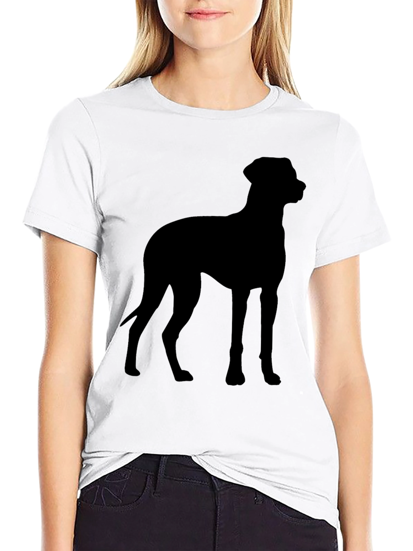 Dog Silhouette Black T-Shirt