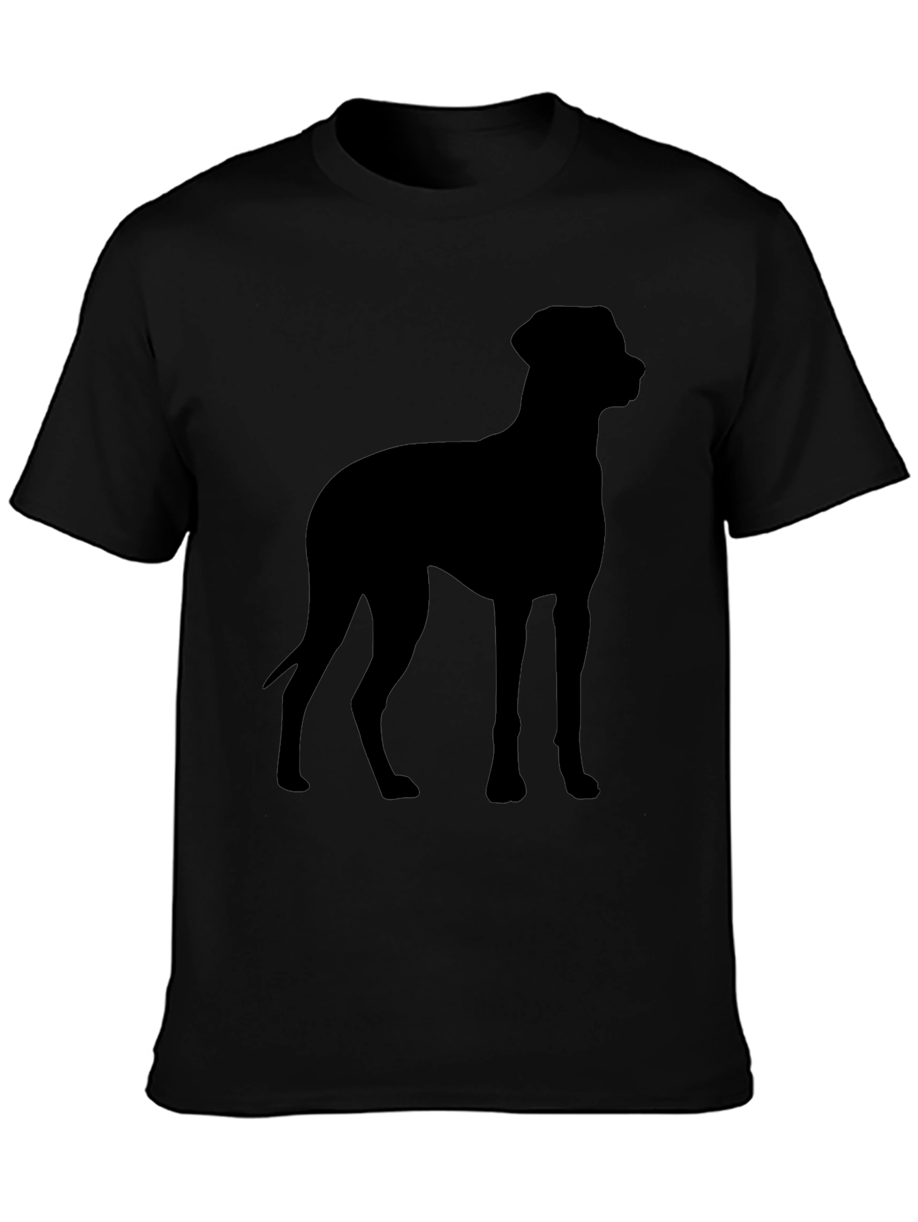 Dog Silhouette Black T-Shirt
