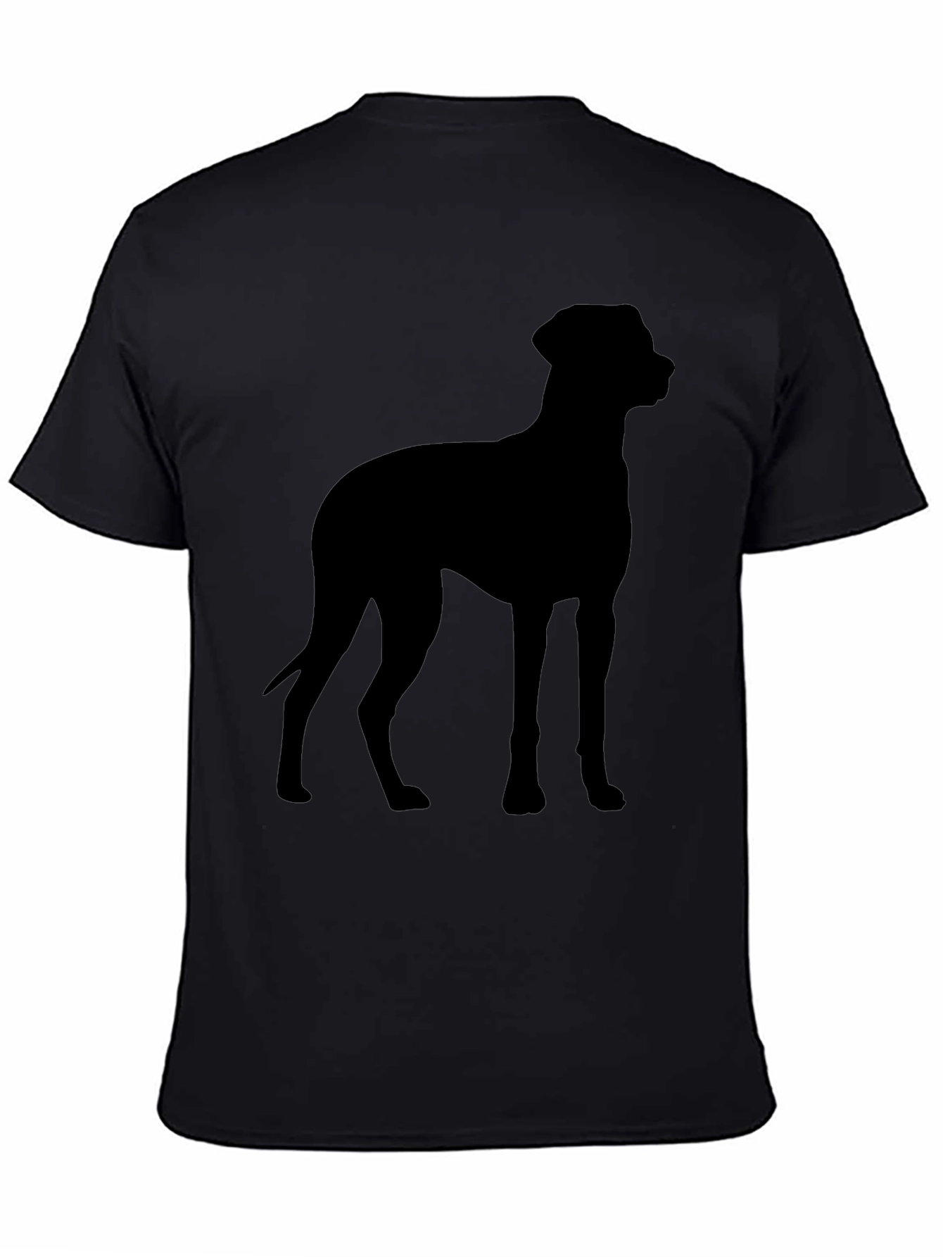 Dog Silhouette Black T-Shirt