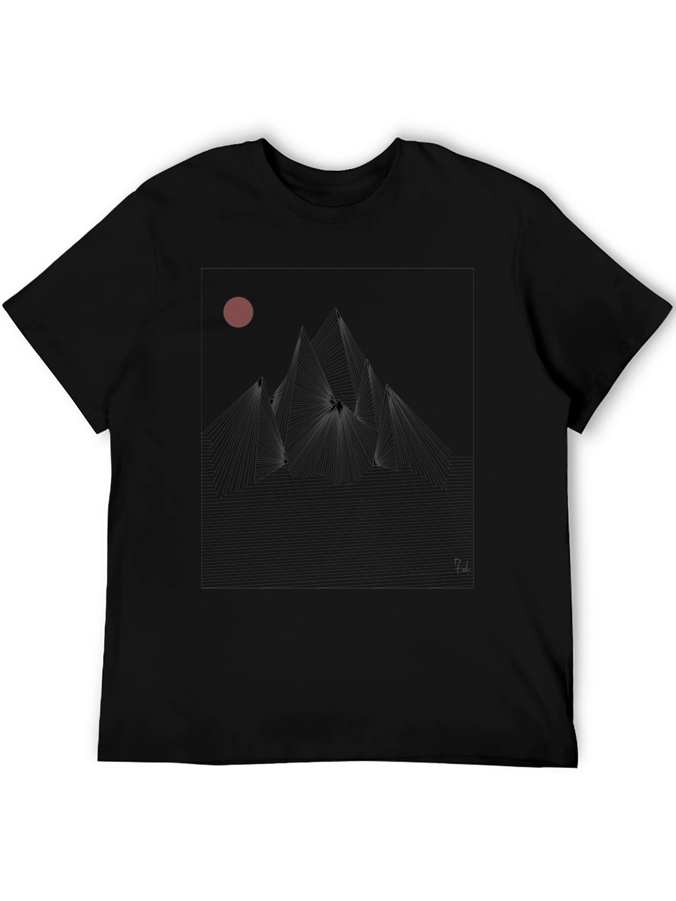 Abstract Mountain Sunset Graphic Tee